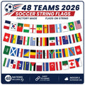 2026 International Soccer String Flags Full Factory Made
