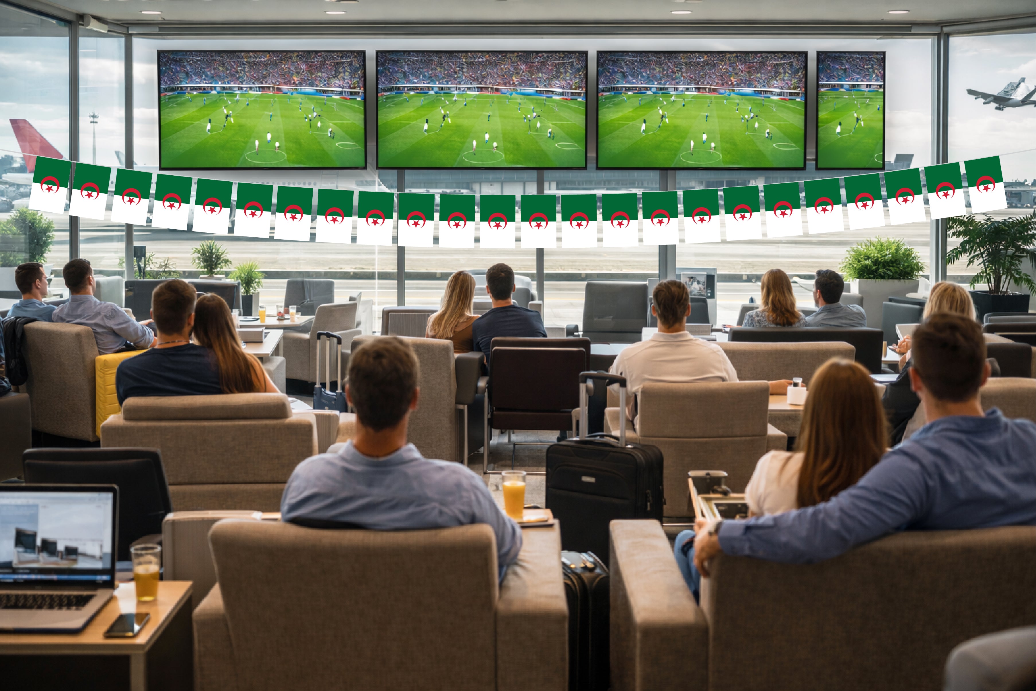 Algeria Hand Tied String Flags