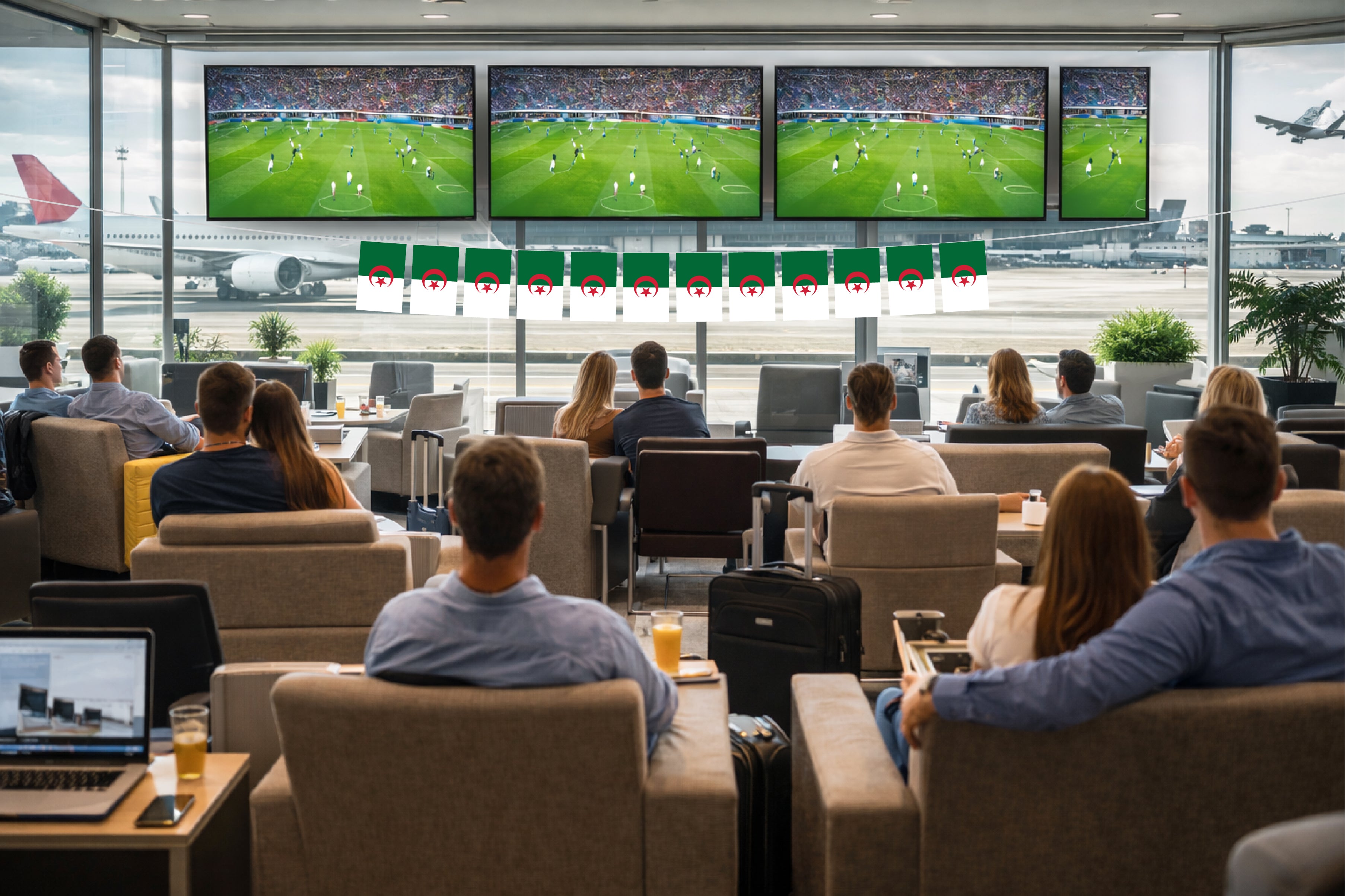 Algeria Hand Tied String Flags