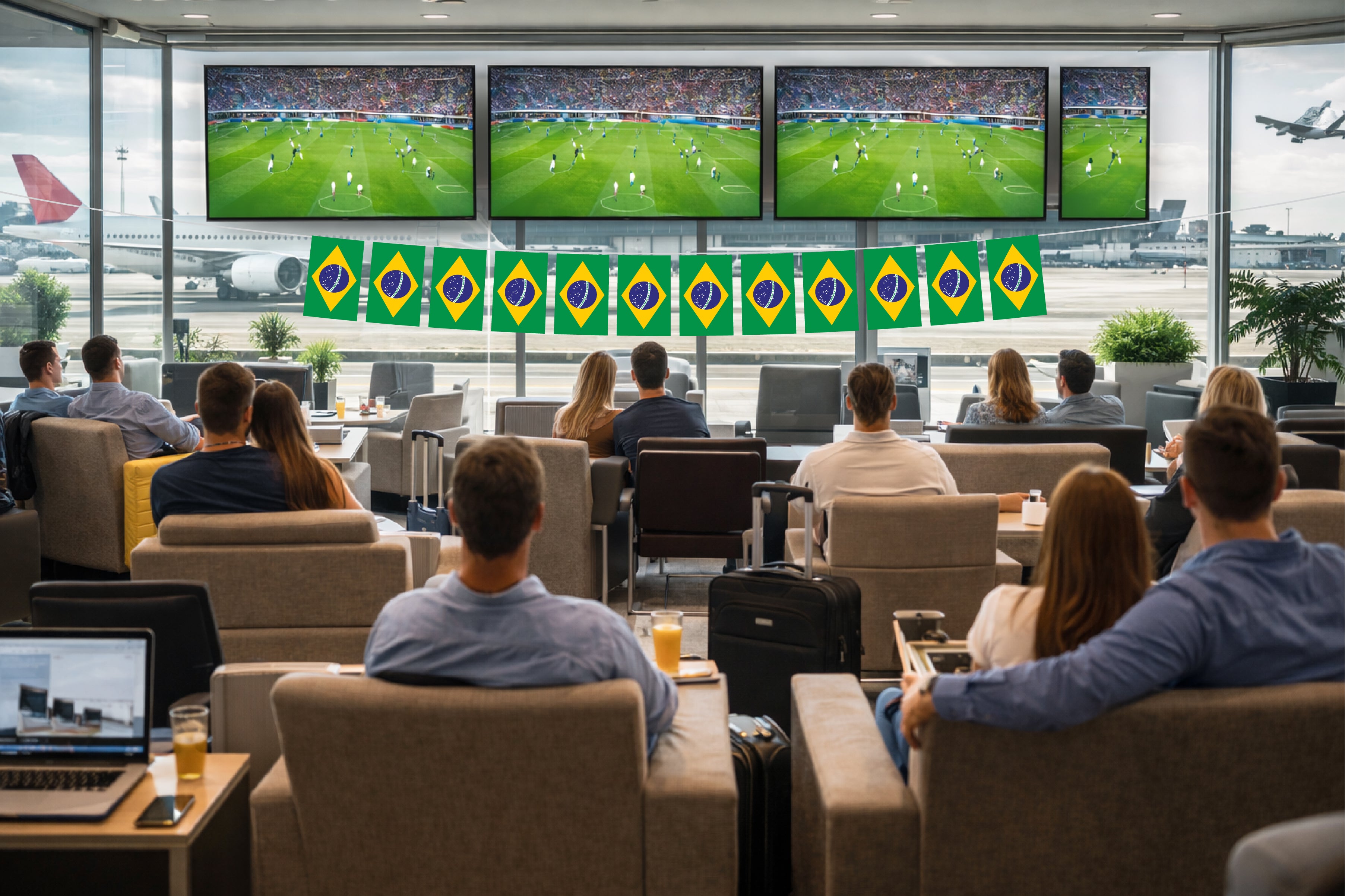 Brazil Hand Tied String Flags