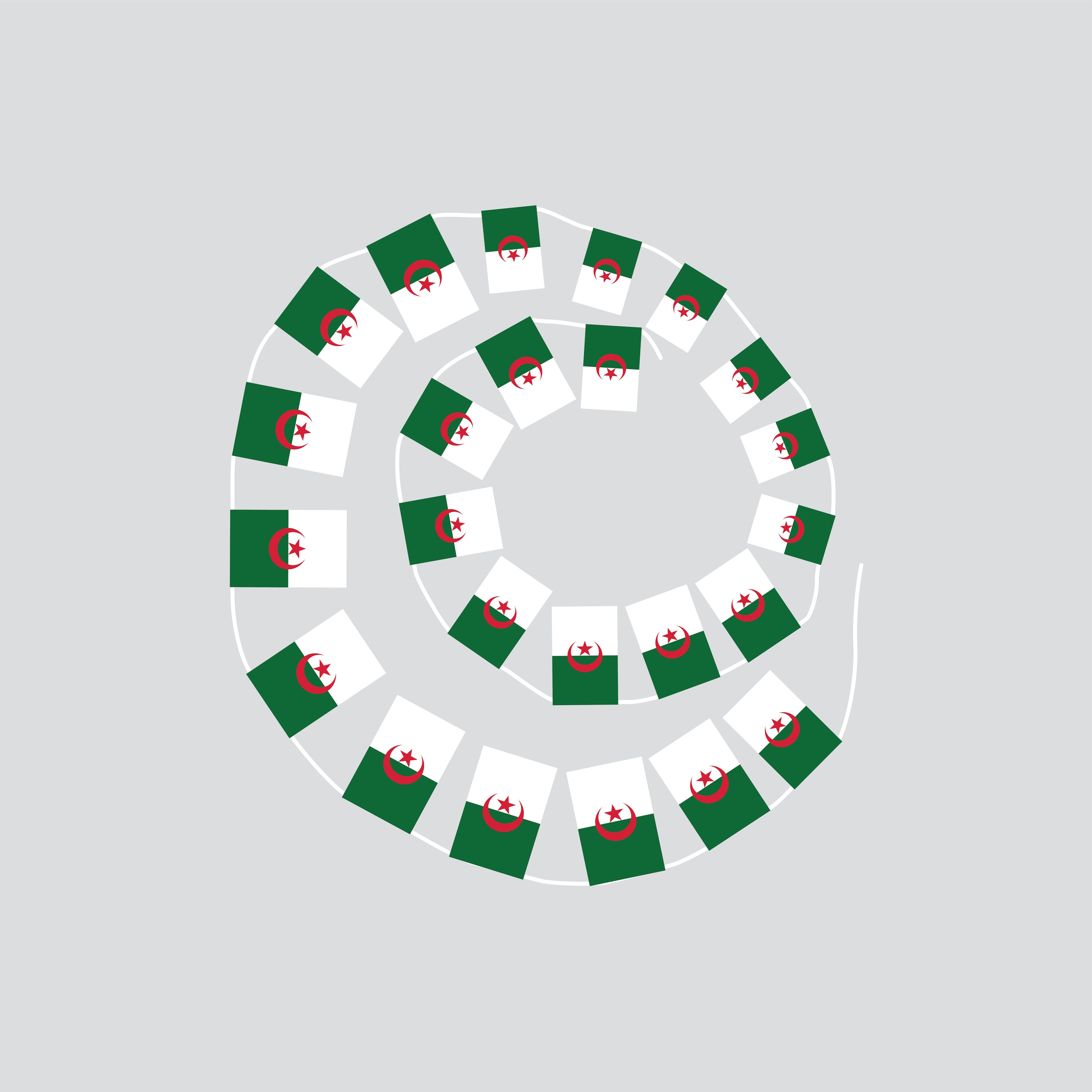 Algeria Hand-Tied String Flags & Bunting