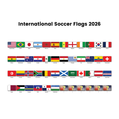 Set of 48 Countries 2x3 Foot Flags 2026 International Soccer