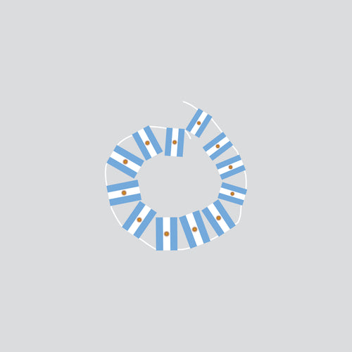 Argentina Hand Tied String Flags