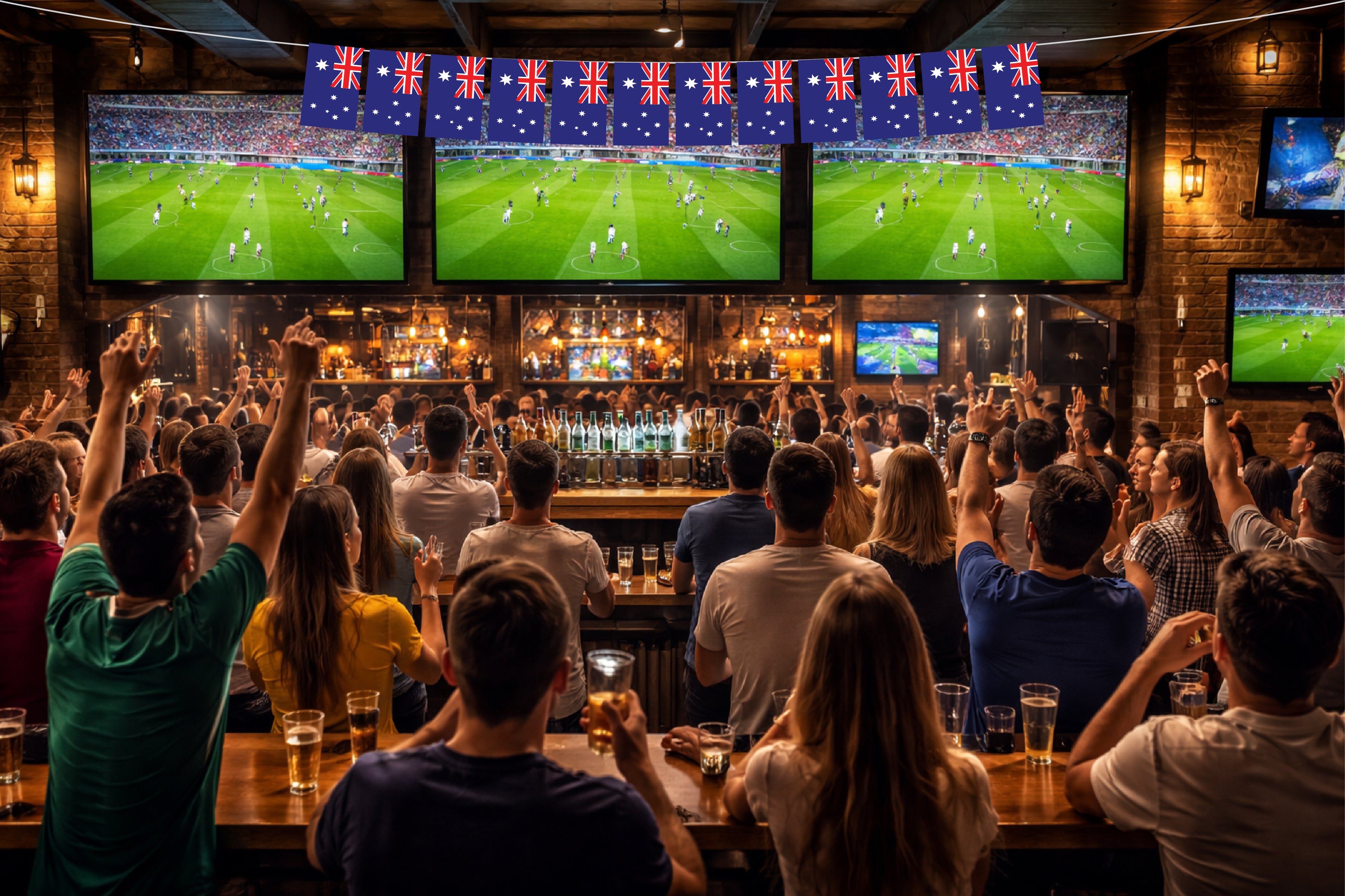 Australia Hand Tied String Flags