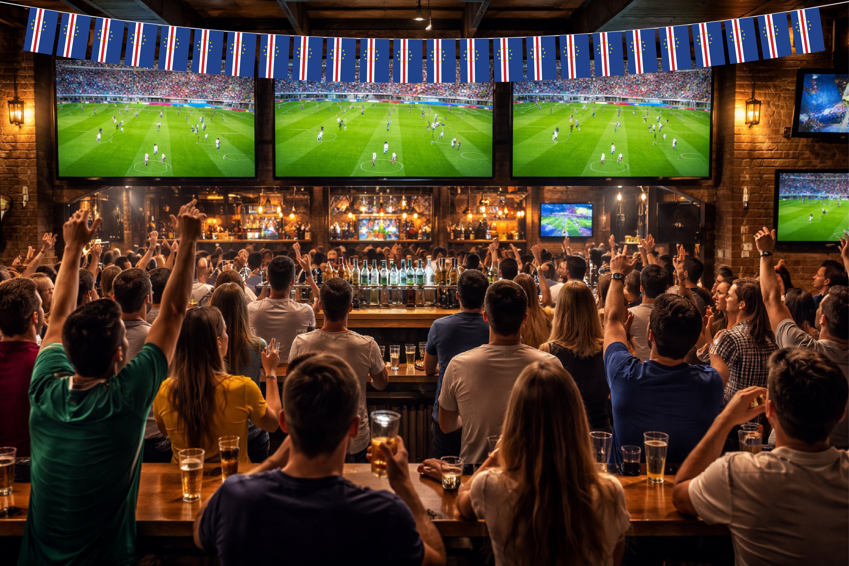 Cabo Verde Hand Tied String Flags