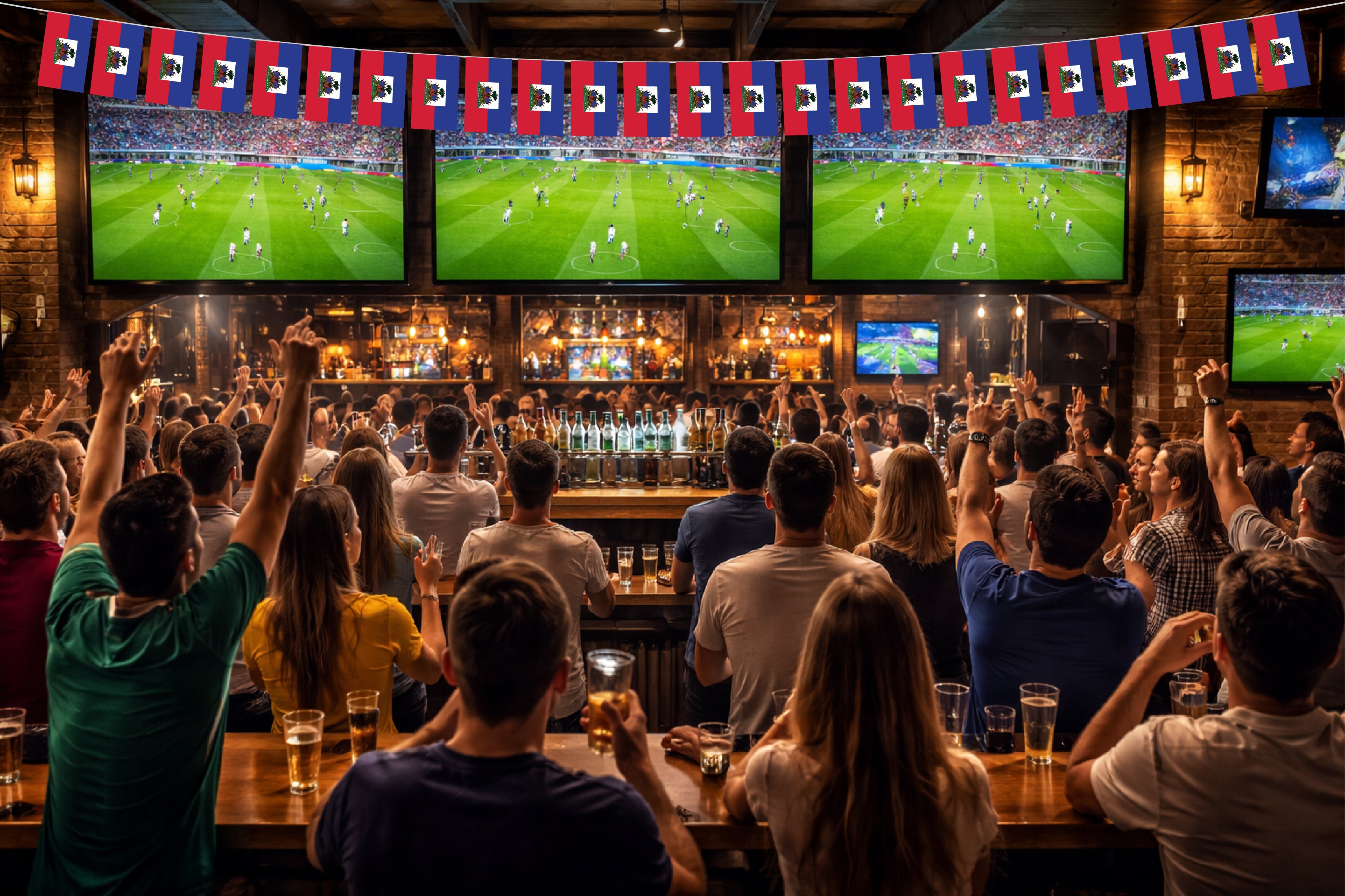 Haiti Hand Tied String Flags