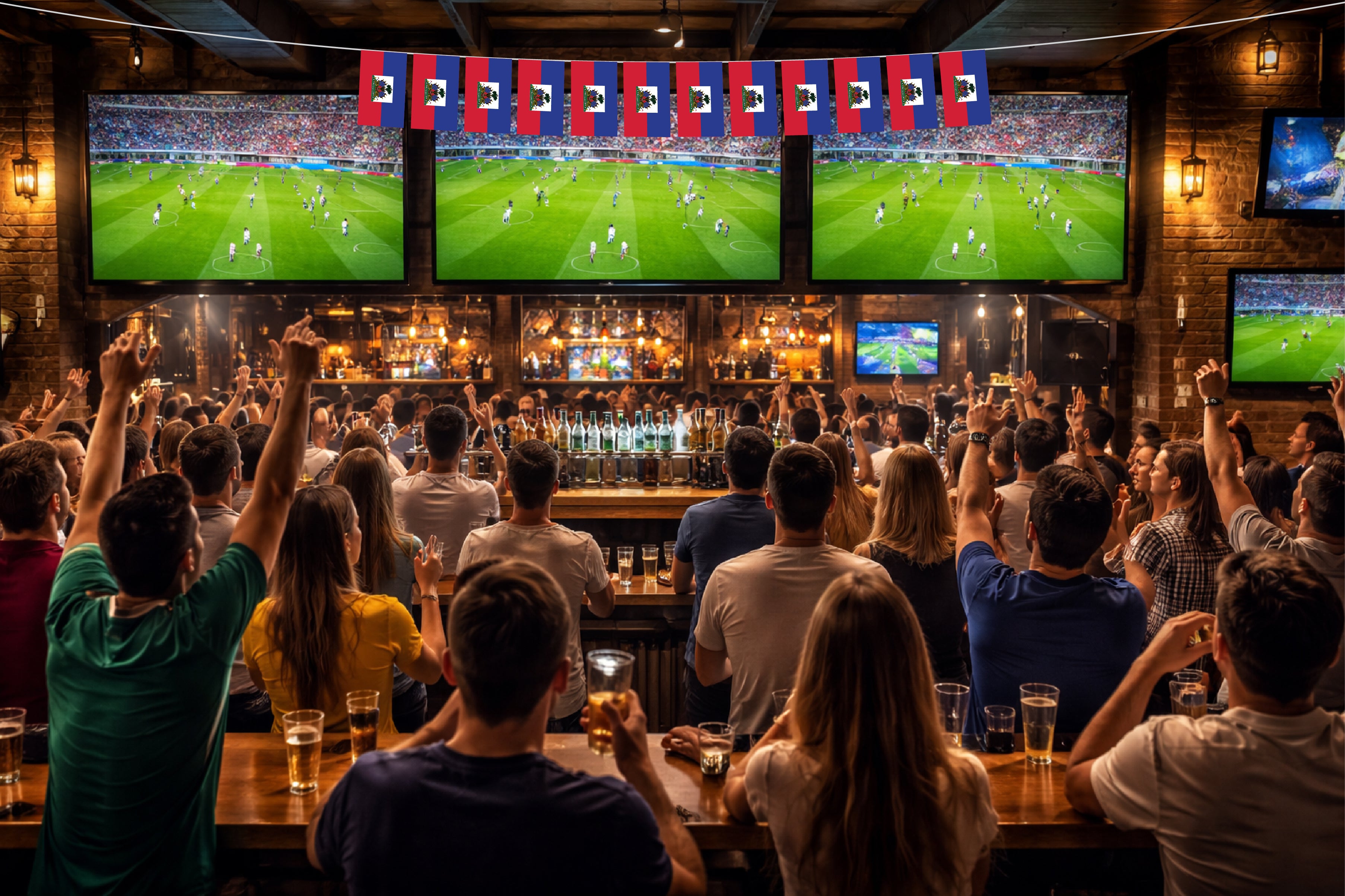 Haiti Hand Tied String Flags