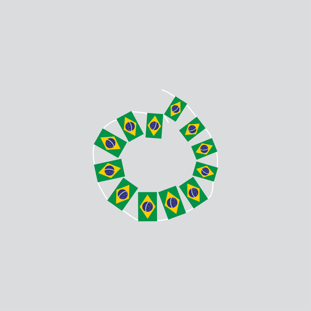 Brazil Hand-Tied String Flags & Bunting
