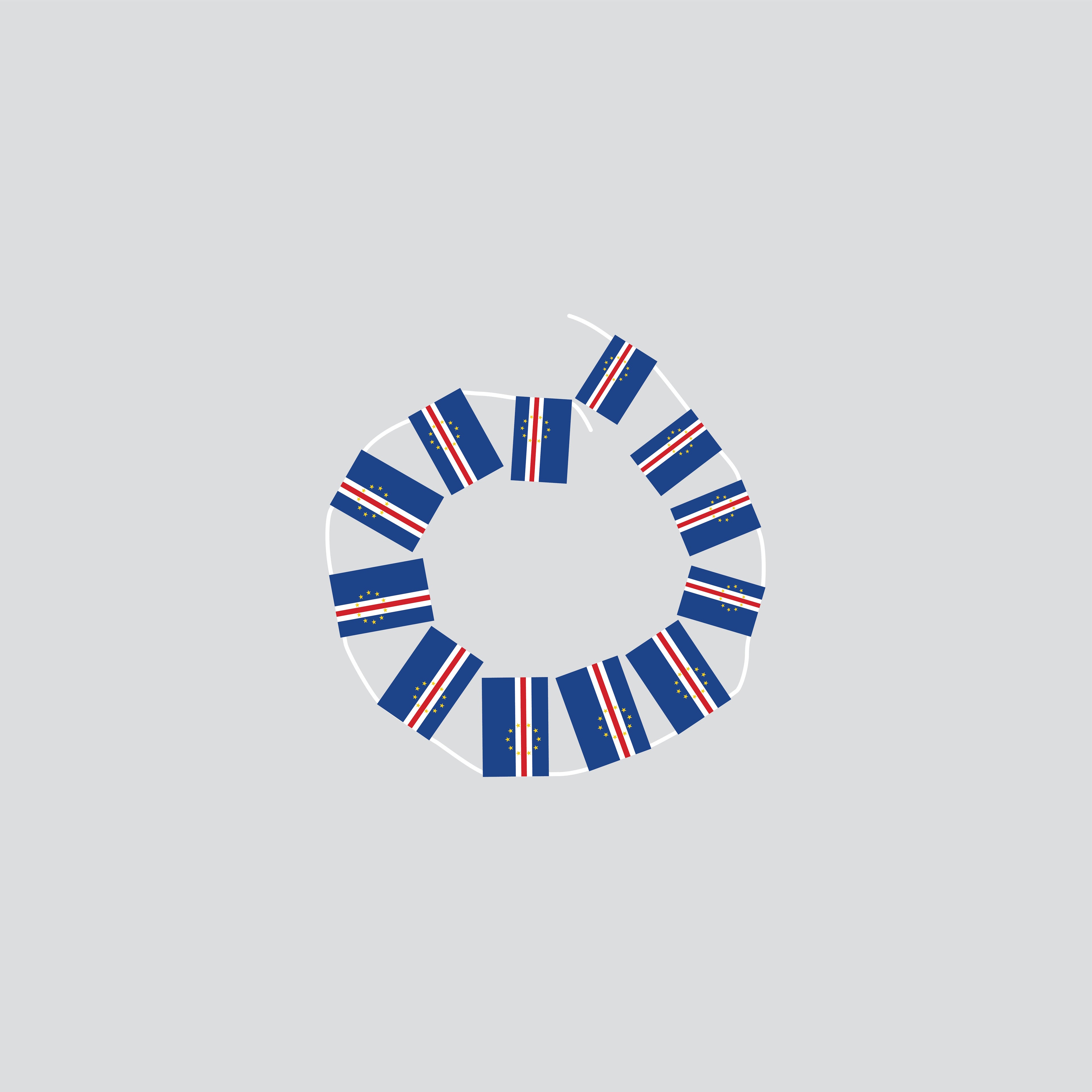 Cabo Verde Hand Tied String Flags