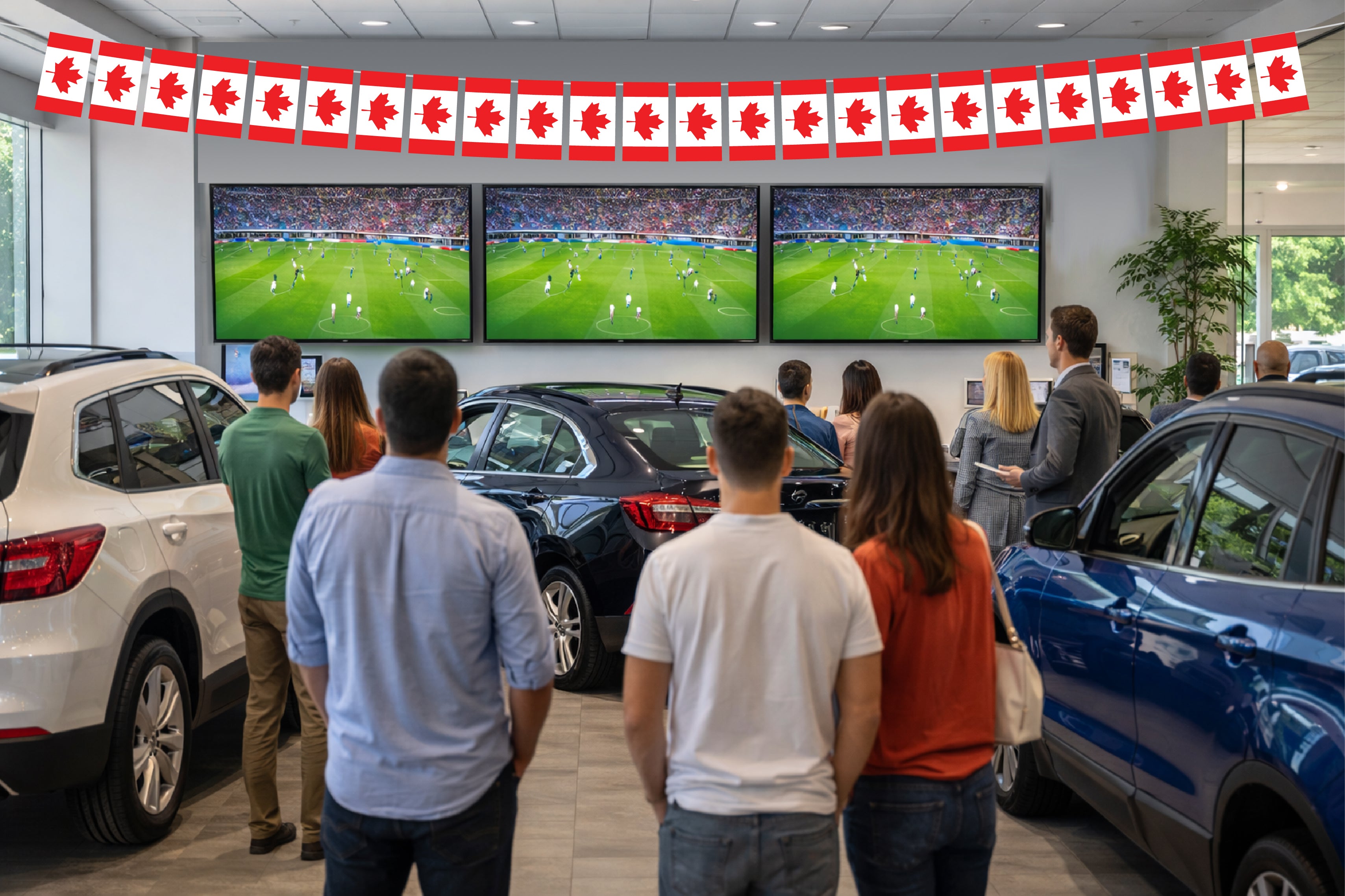 Canada Hand Tied String Flags