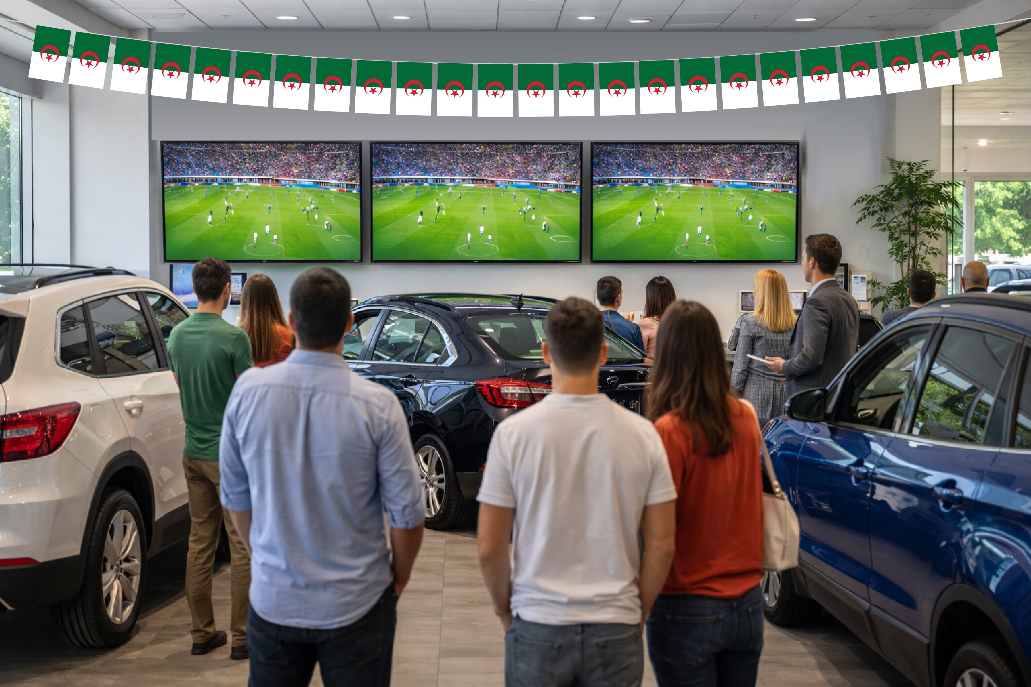 Algeria Hand Tied String Flags