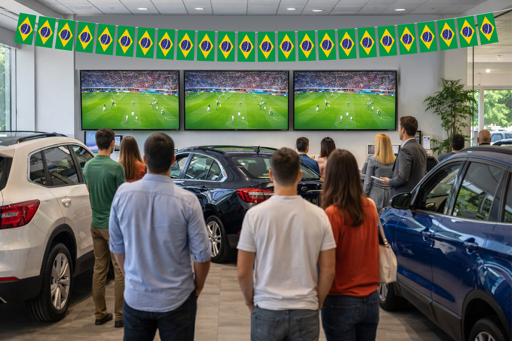 Brazil Hand Tied String Flags