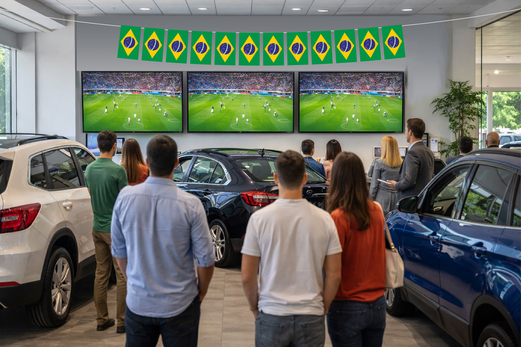 Brazil Hand Tied String Flags