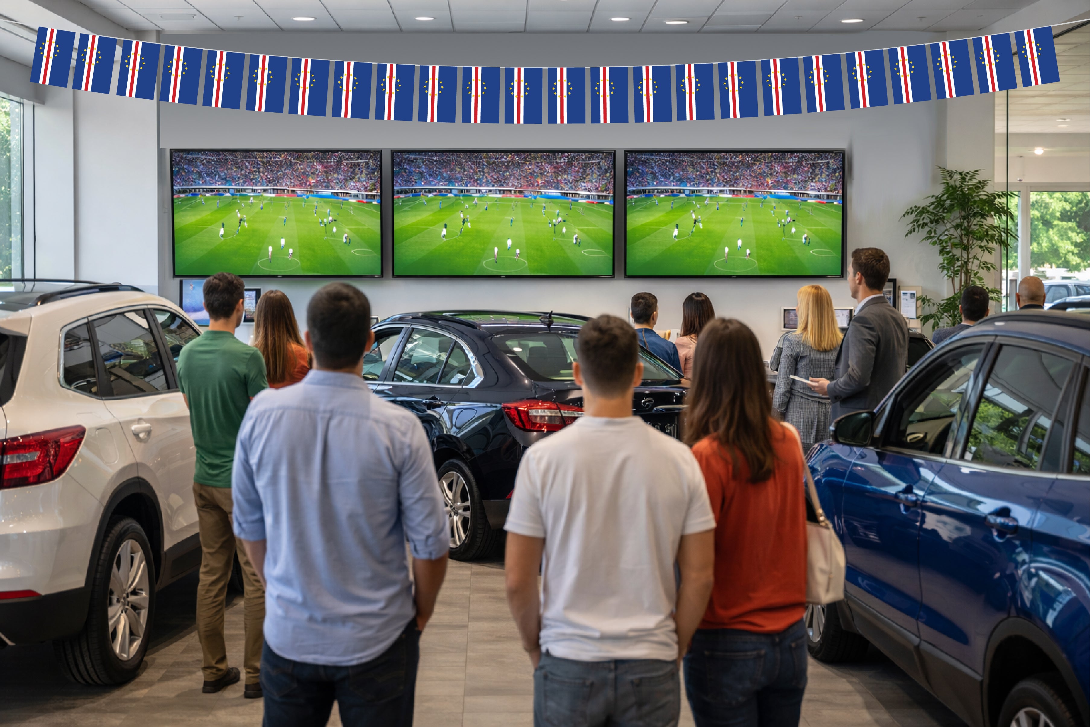 Cabo Verde Hand Tied String Flags