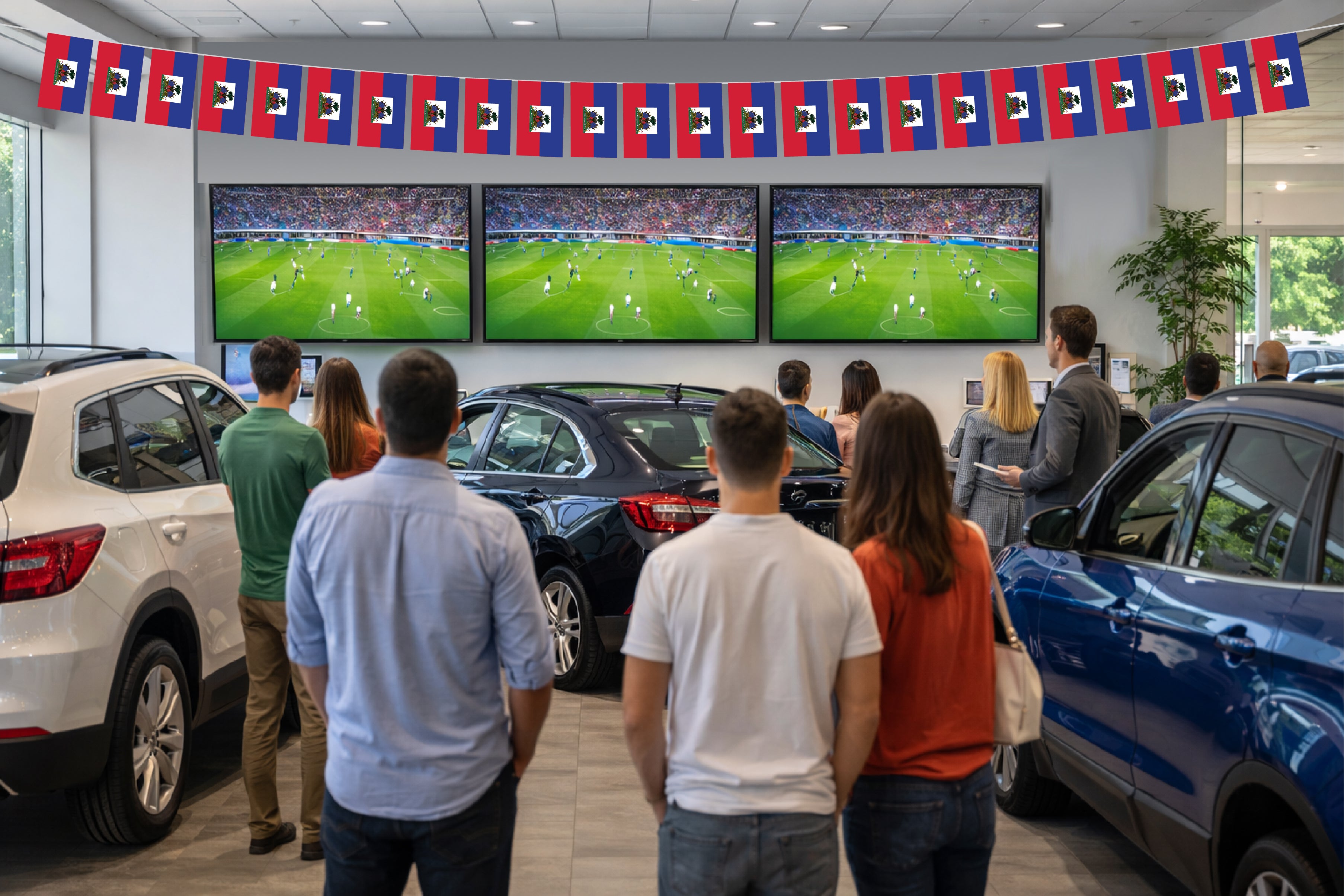 Haiti Hand Tied String Flags