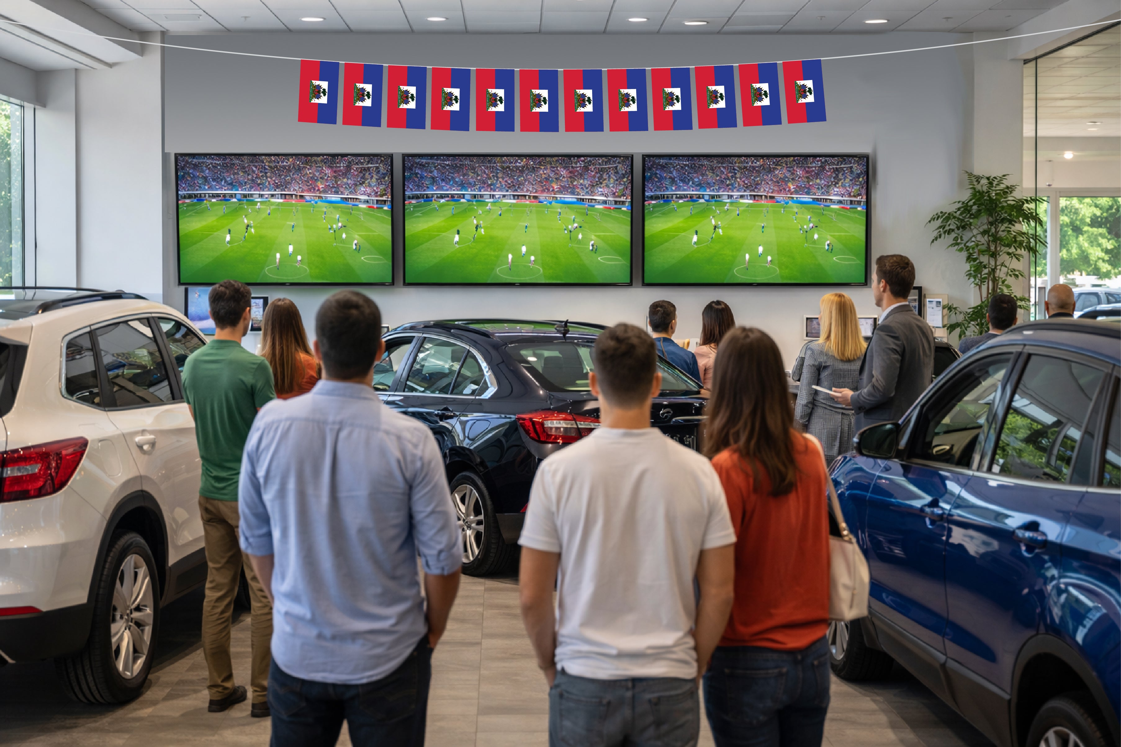 Haiti Hand Tied String Flags