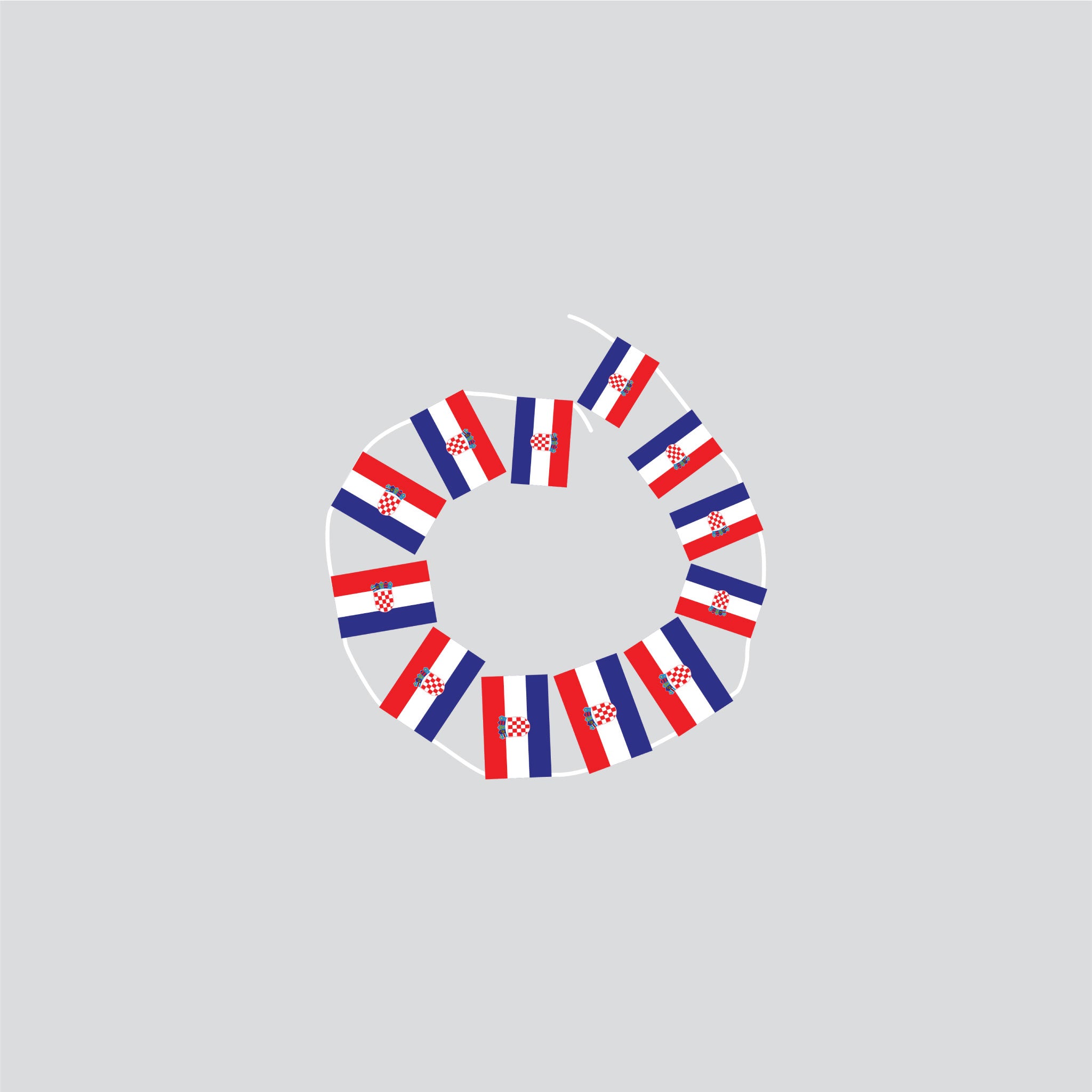 Croatia Hand-Tied String Flags & Bunting