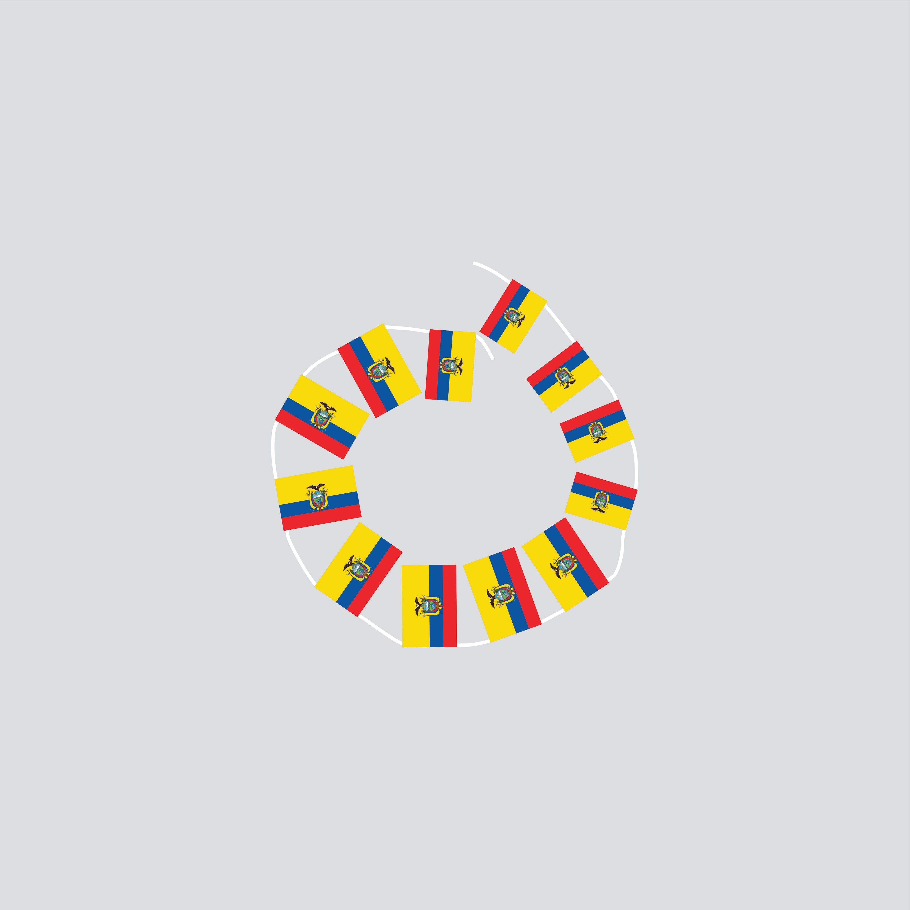 Ecuador Hand-Tied String Flags & Bunting