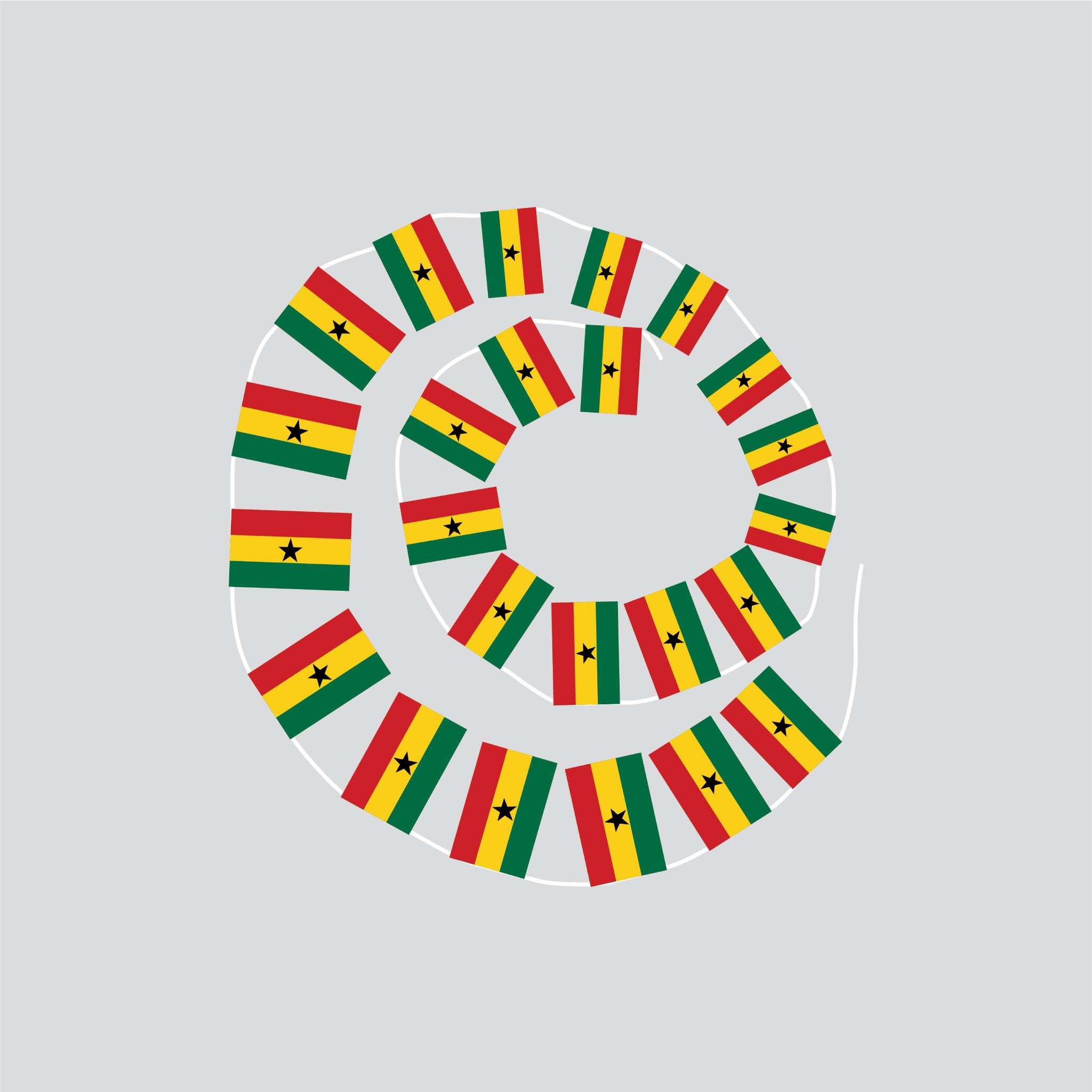 Ghana Hand-Tied String Flags & Bunting
