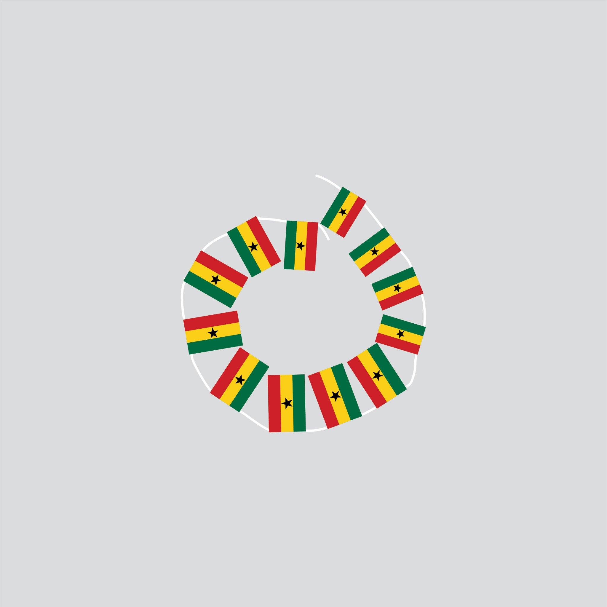 Ghana Hand-Tied String Flags & Bunting