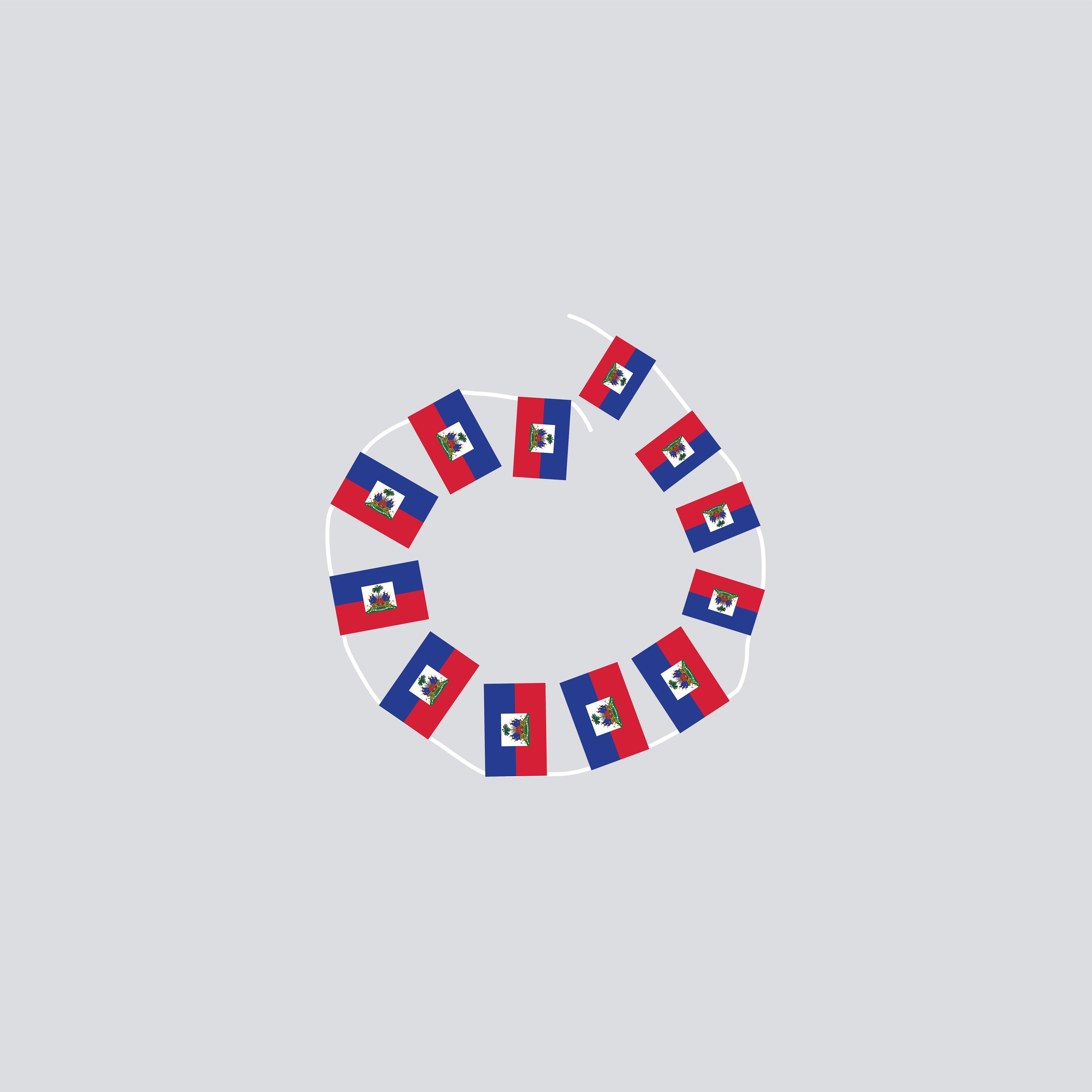 Haiti Hand-Tied String Flags & Bunting