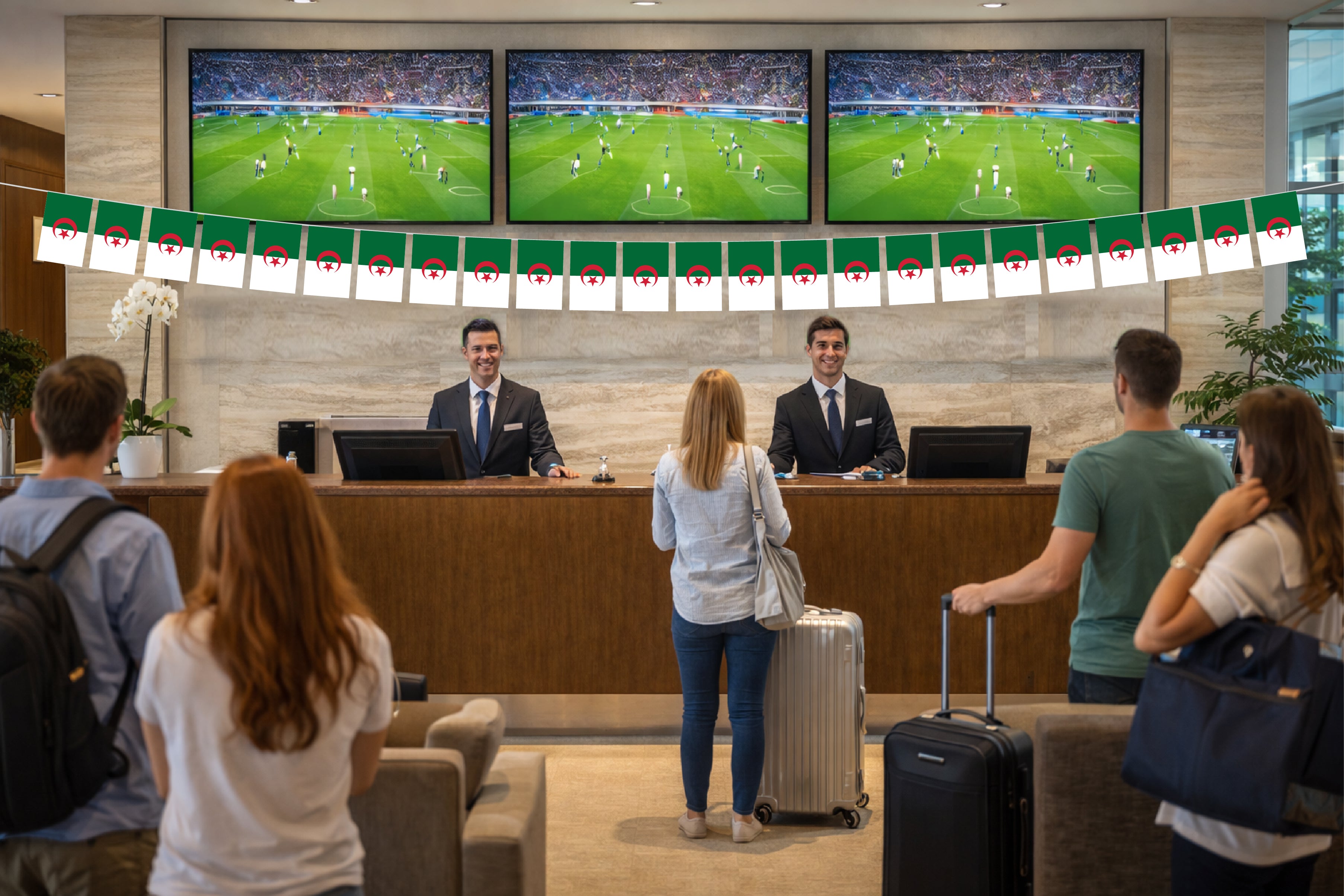 Algeria Hand Tied String Flags