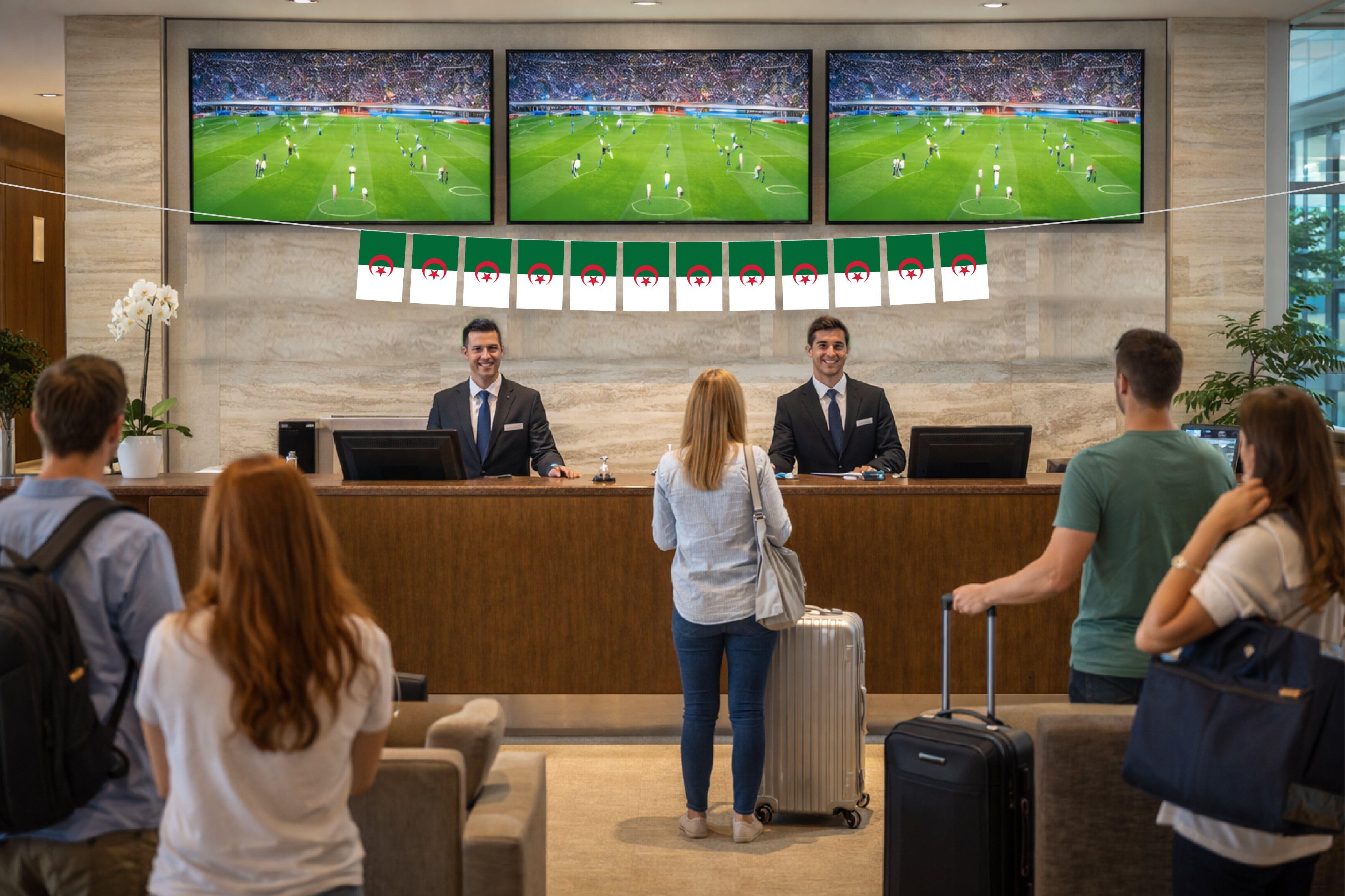 Algeria Hand Tied String Flags