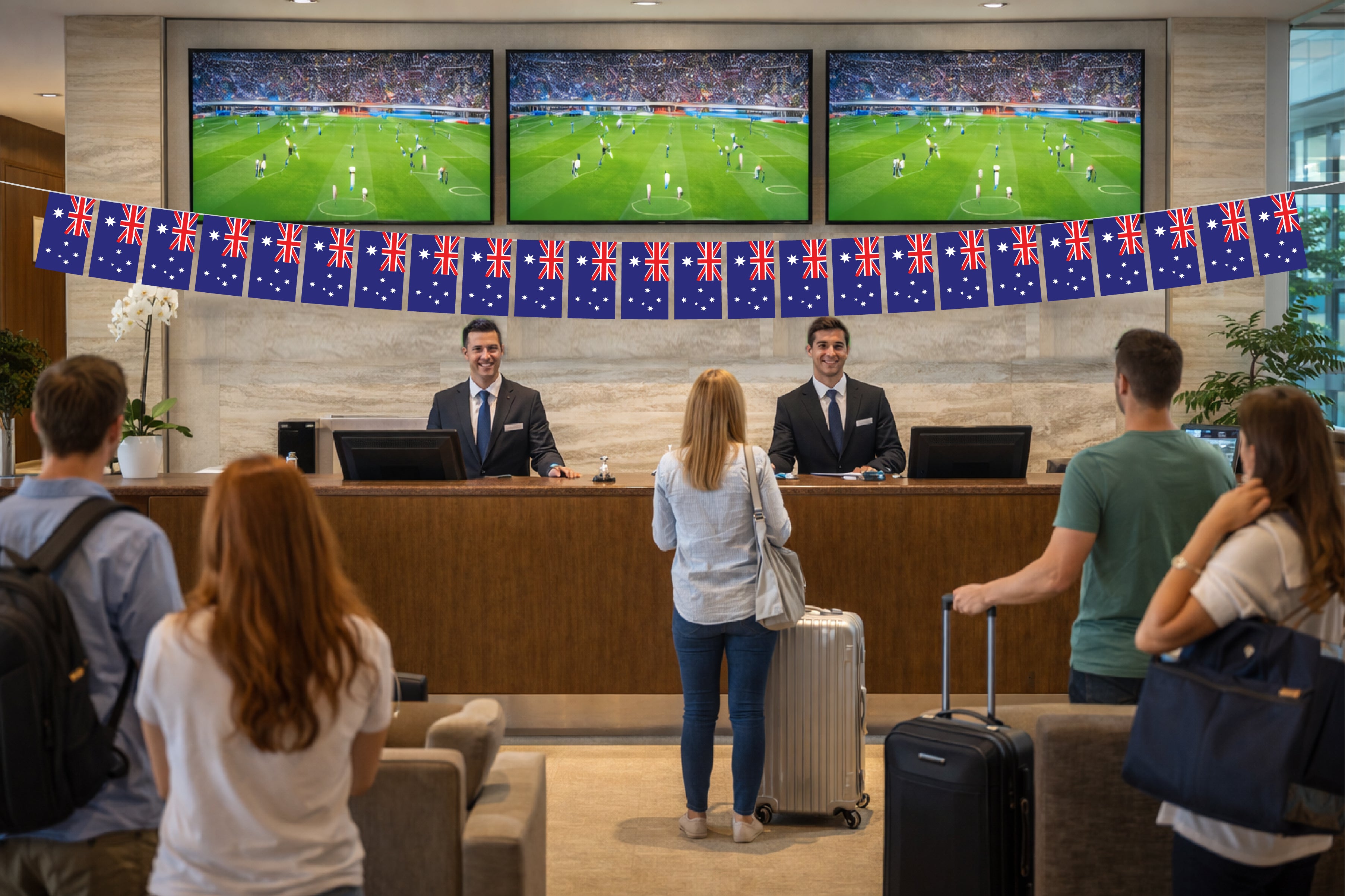 Australia Hand Tied String Flags