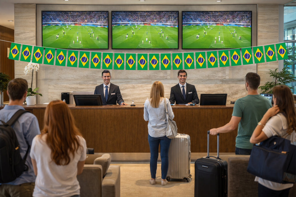 Brazil Hand Tied String Flags