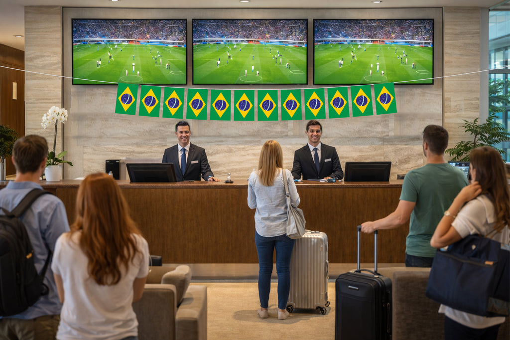 Brazil Hand Tied String Flags