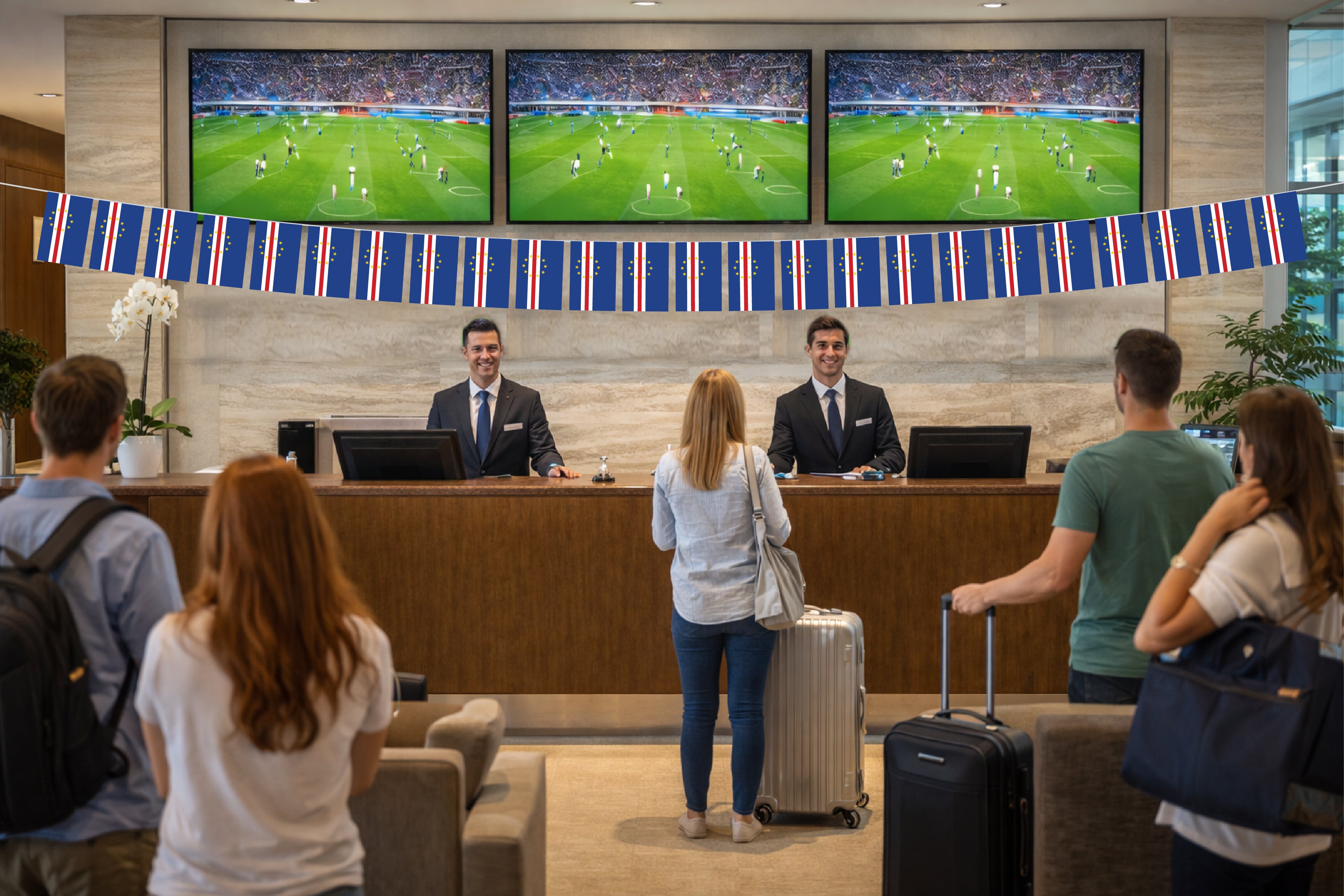 Cabo Verde Hand Tied String Flags