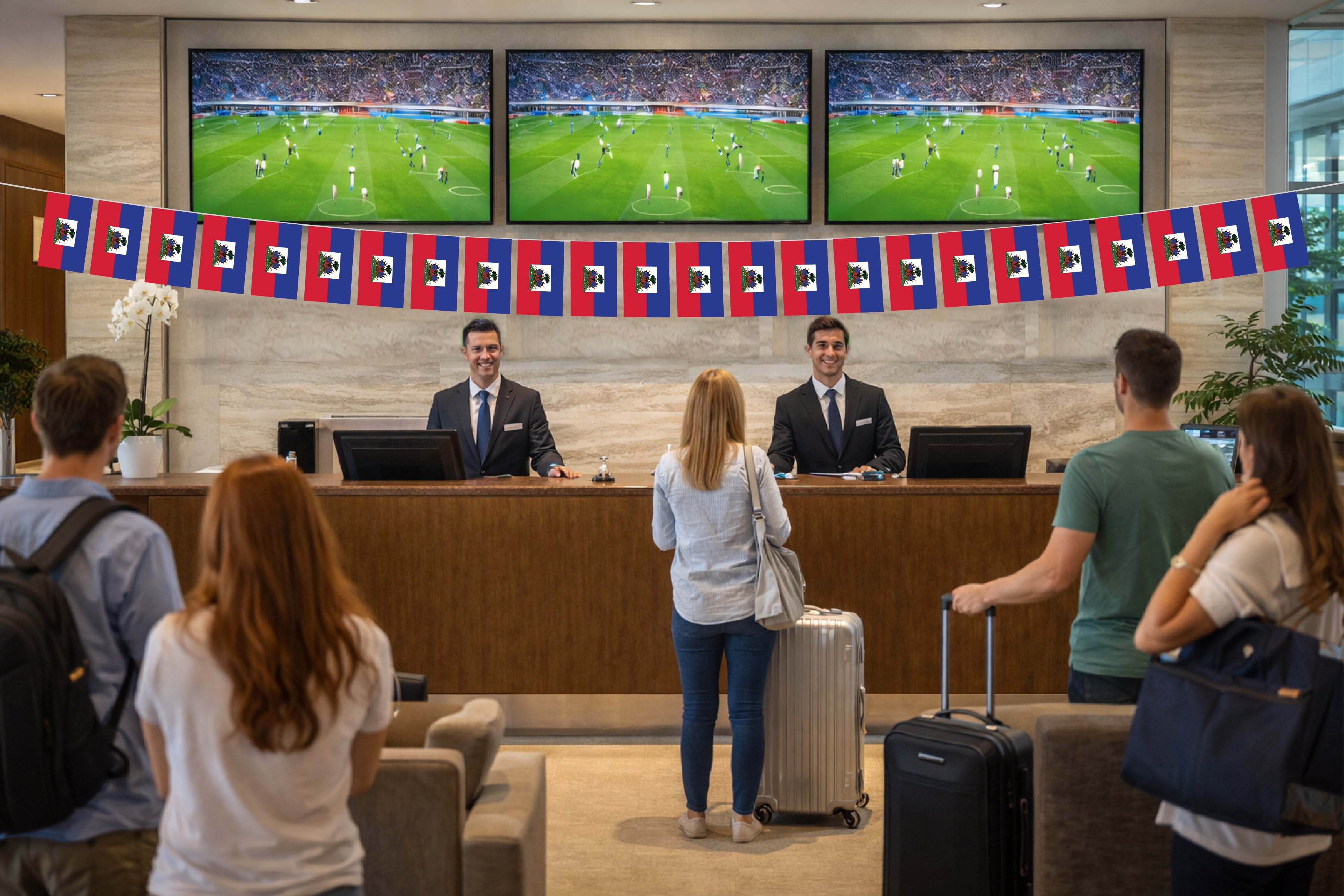 Haiti Hand Tied String Flags