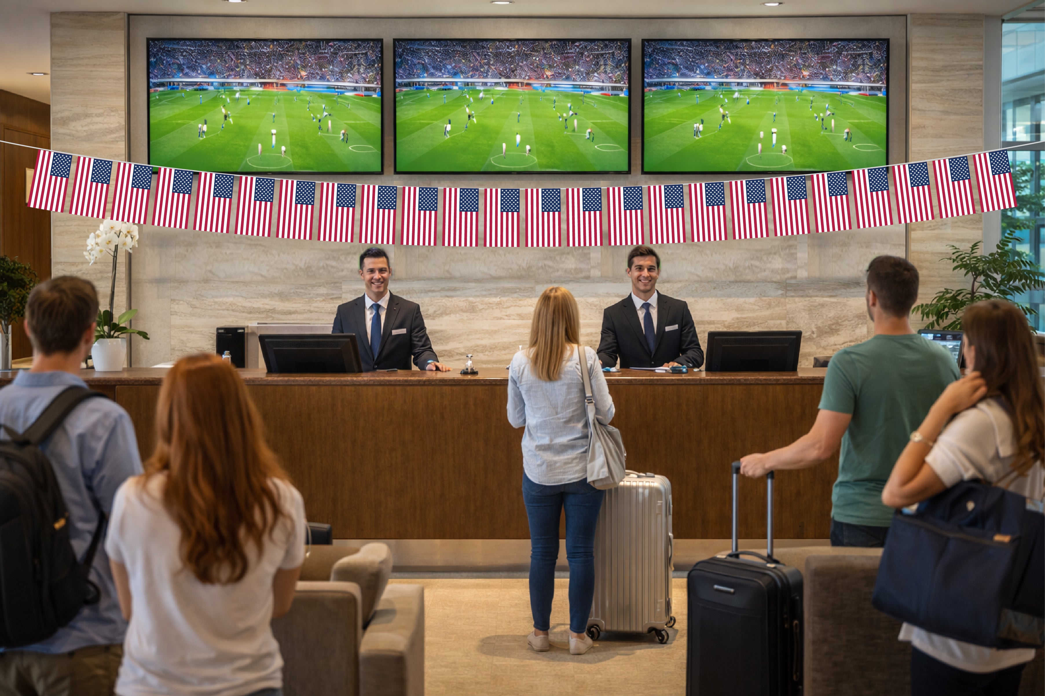 USA Hand Tied String Flags