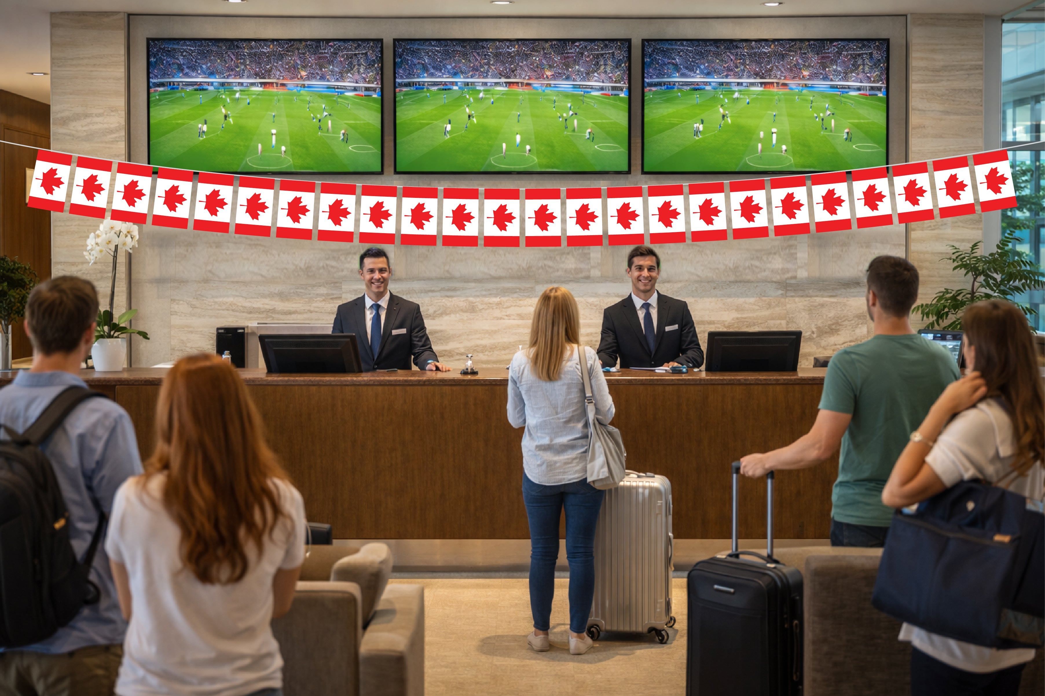 Canada Hand Tied String Flags