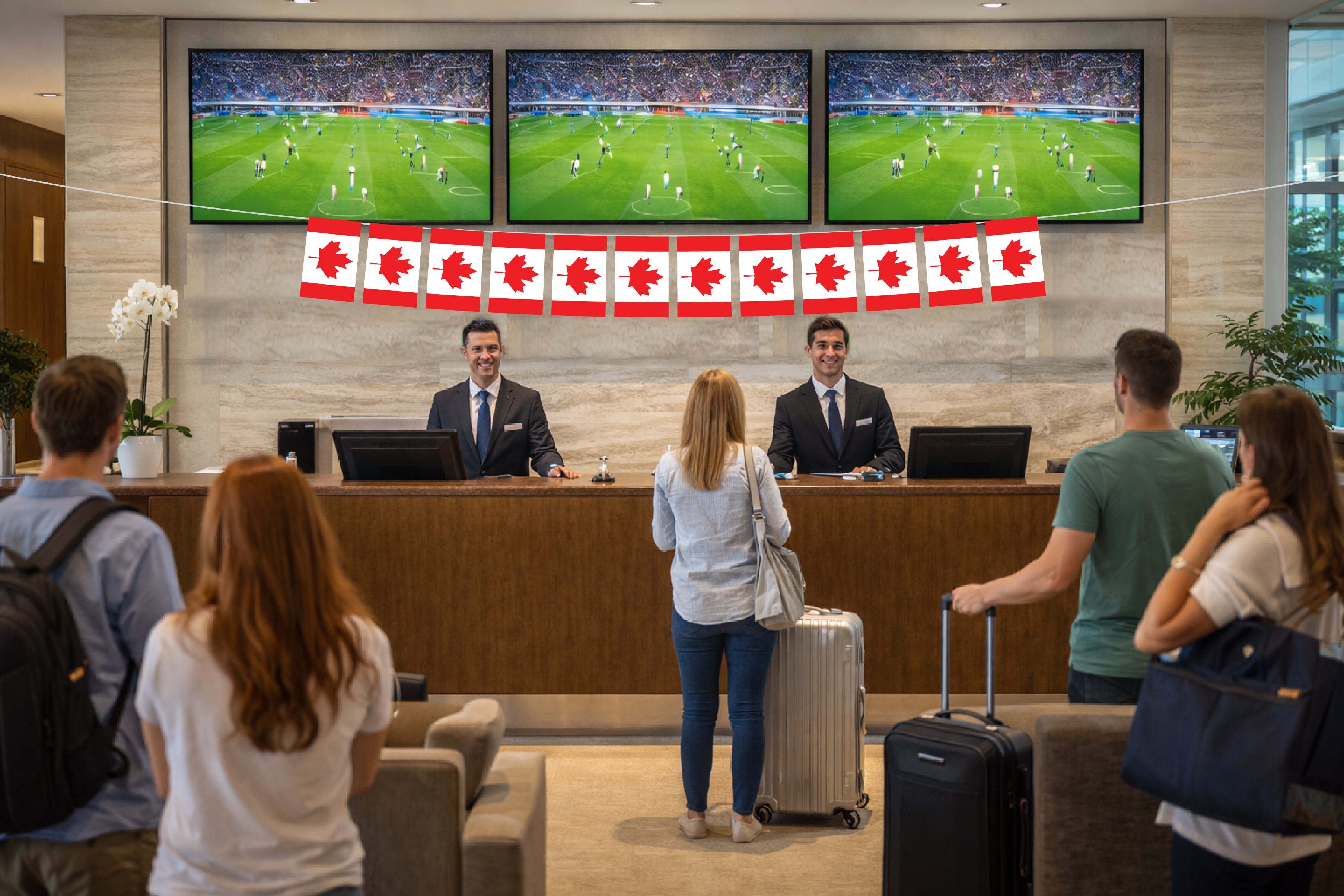 Canada Hand Tied String Flags