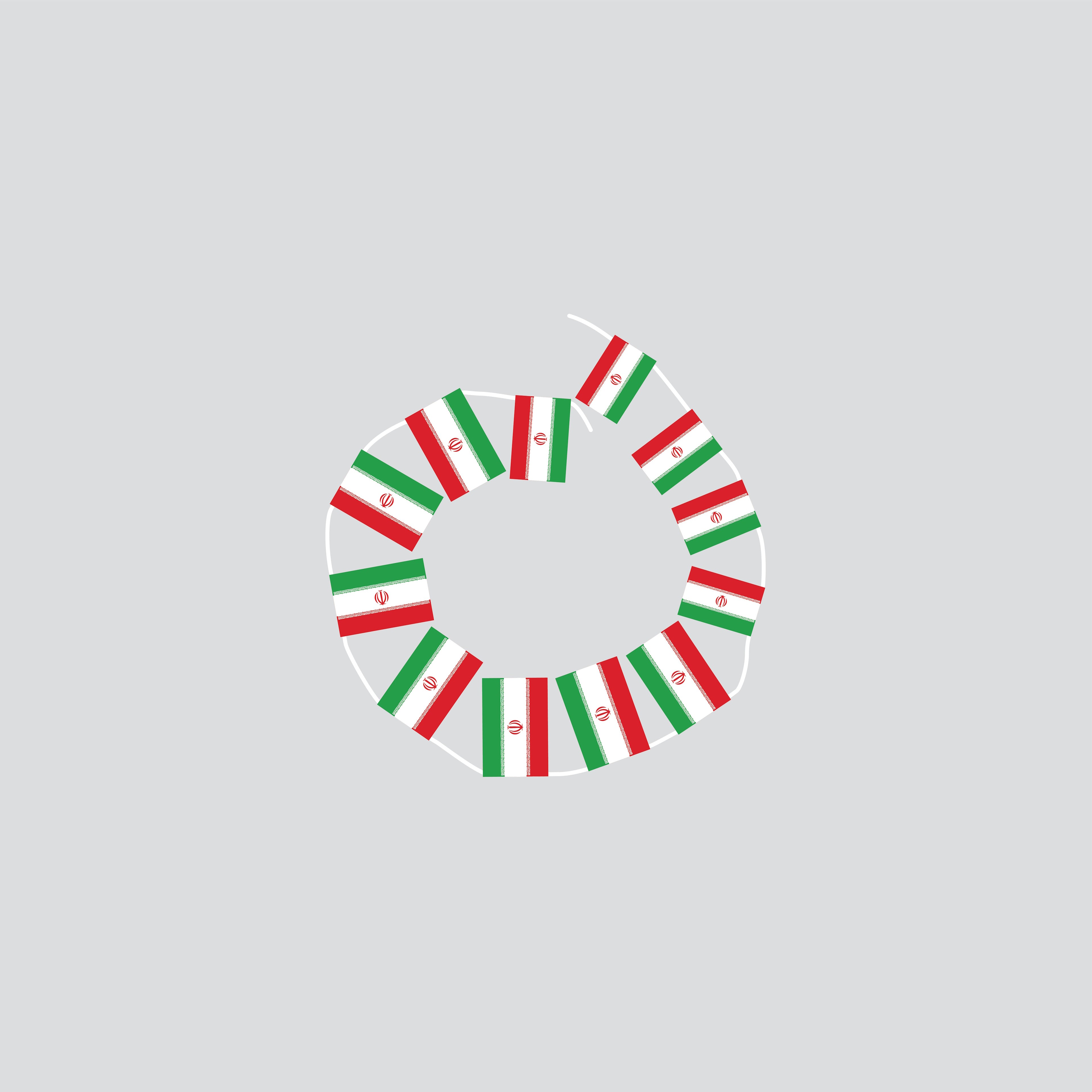 Iran Hand-Tied String Flags & Bunting