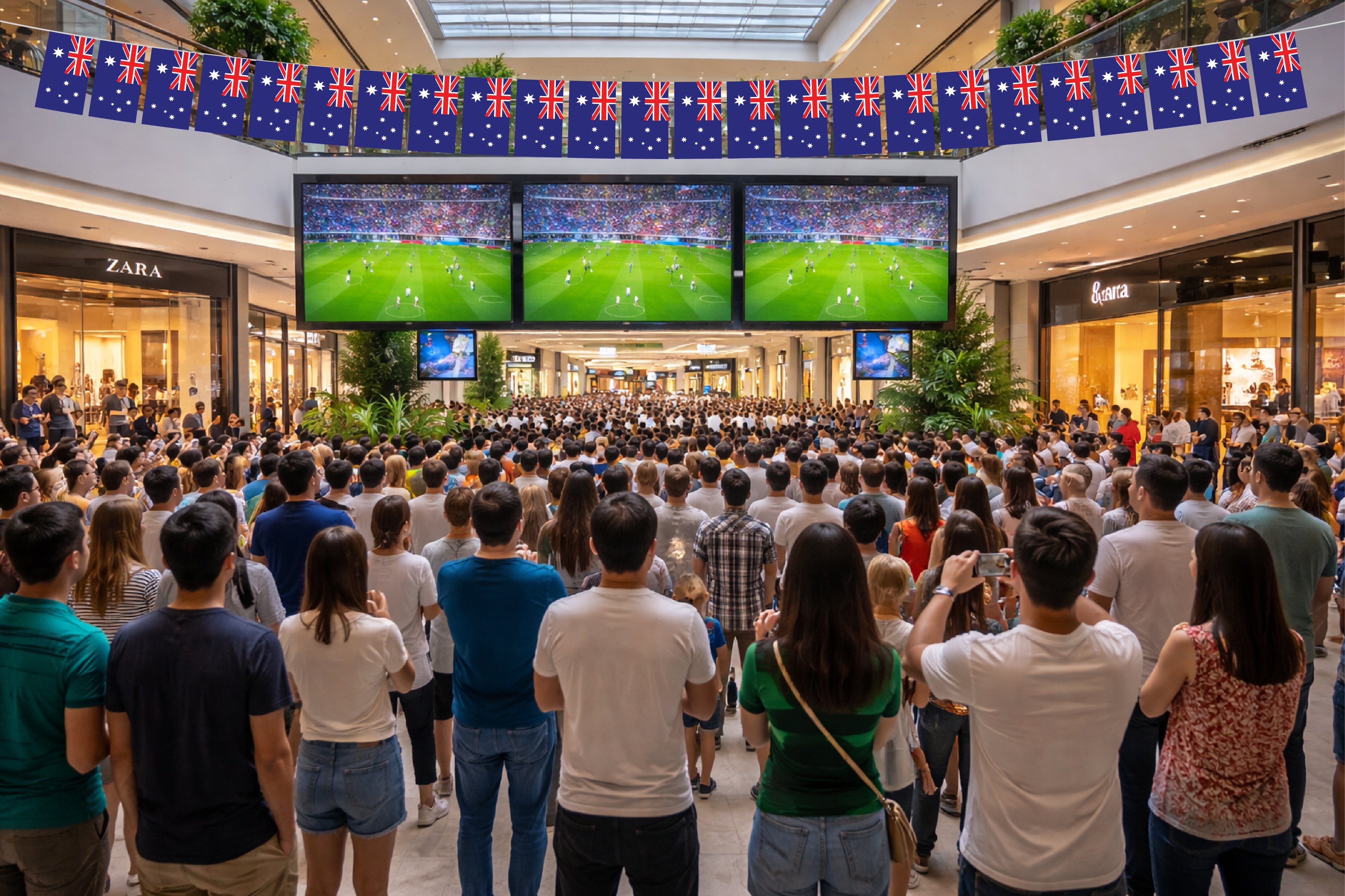 Australia Hand Tied String Flags