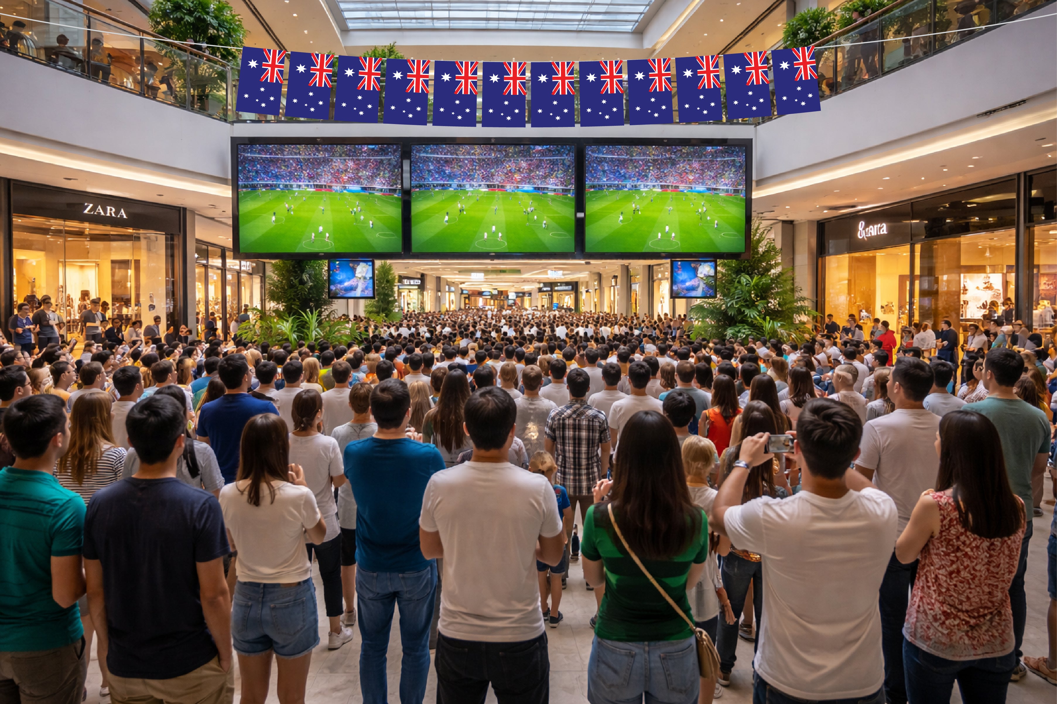 Australia Hand Tied String Flags