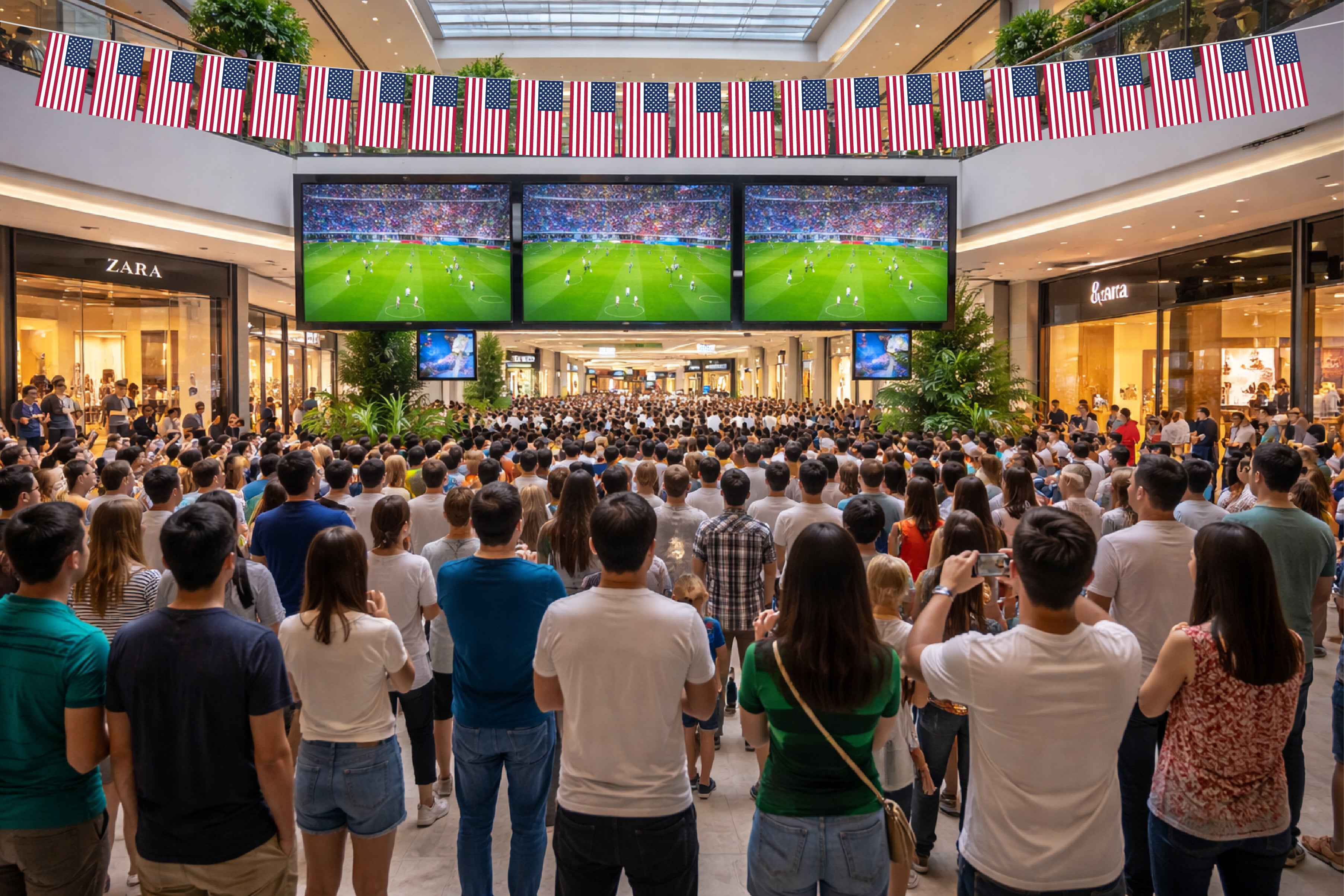 USA Hand Tied String Flags