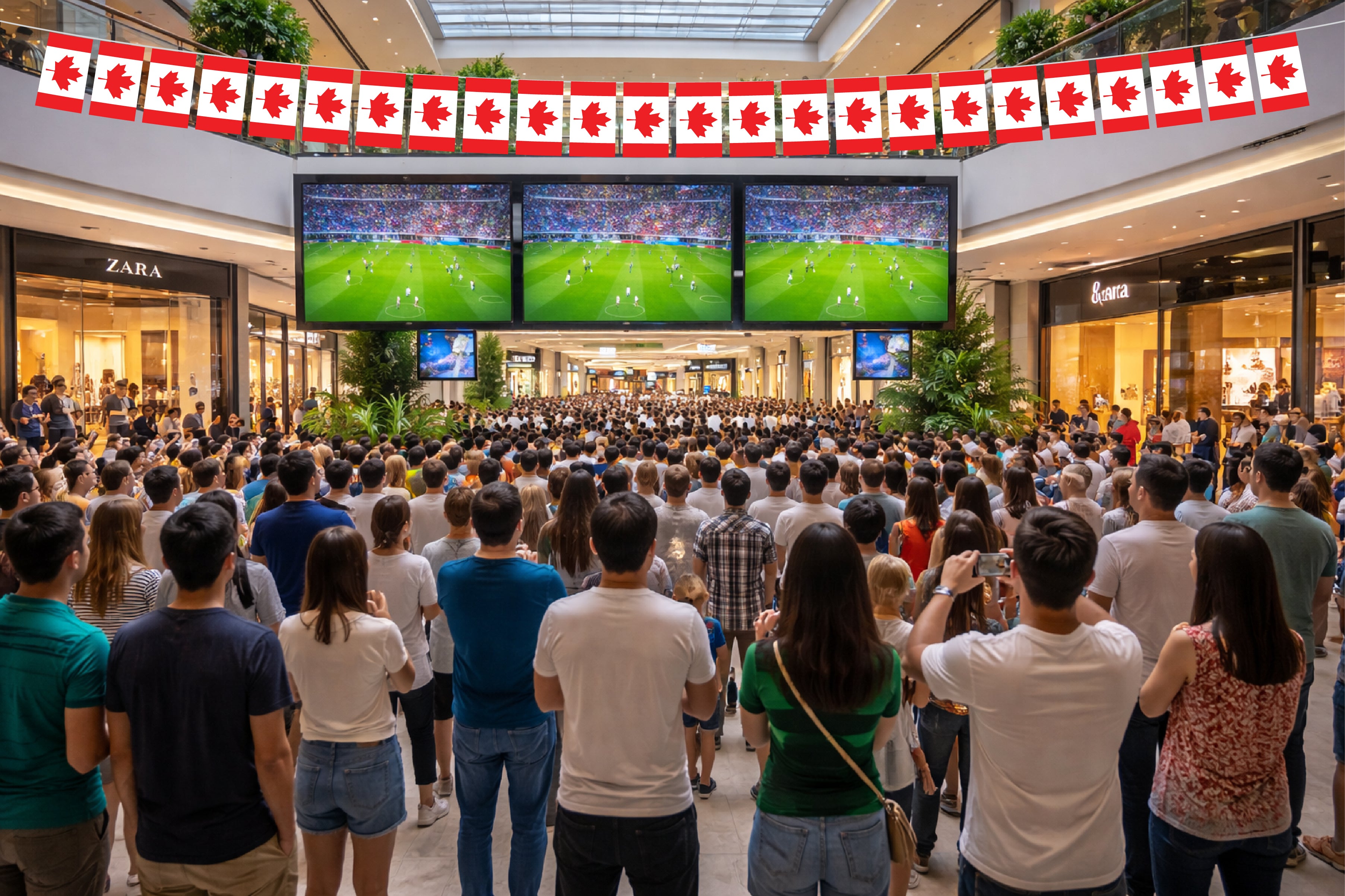Canada Hand Tied String Flags