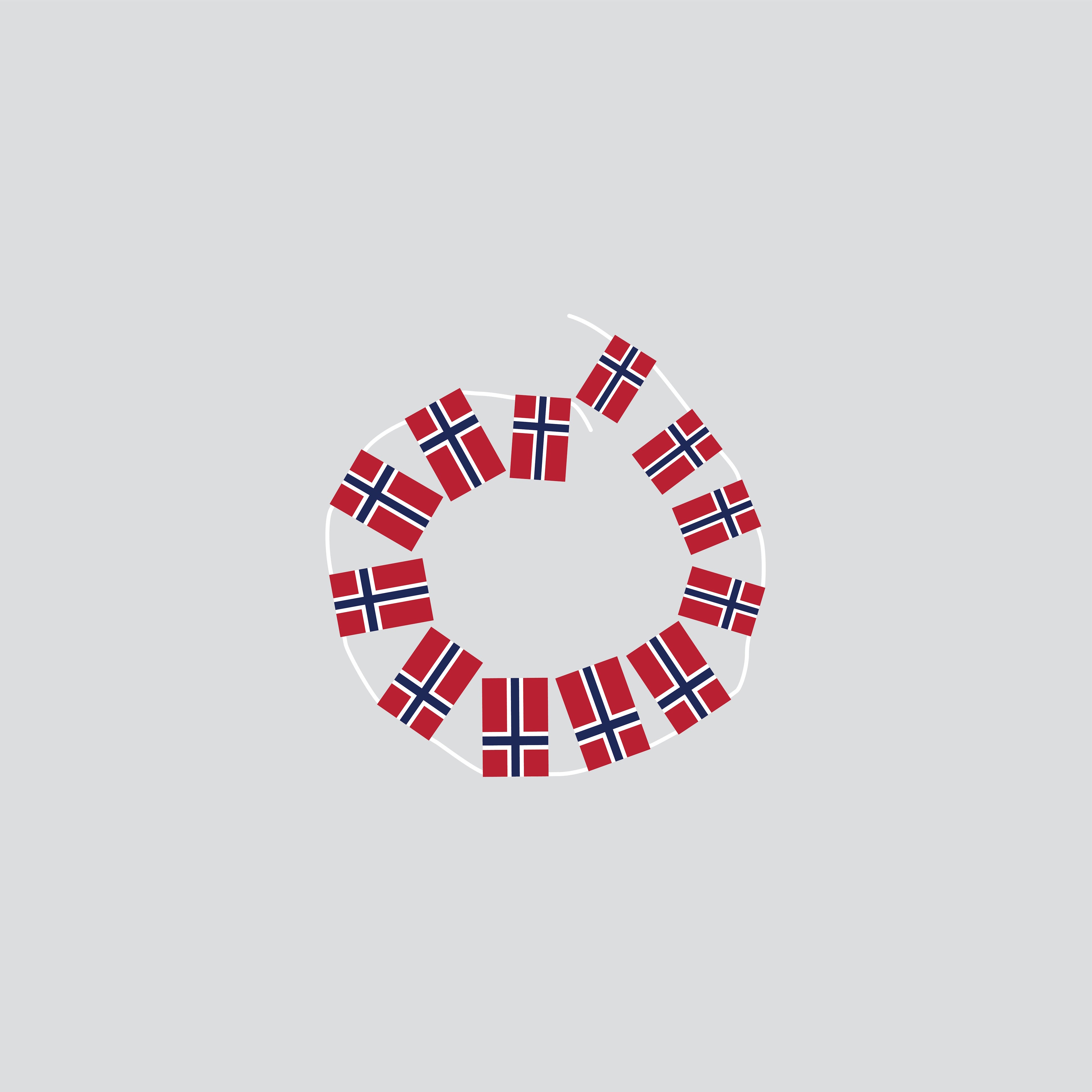 Norway Hand-Tied String Flags & Bunting