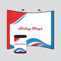 Promotional Pop Up Booth Curve Media Wall 8x10