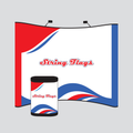 Promotional Pop Up Booth Curve Media Wall 8x10