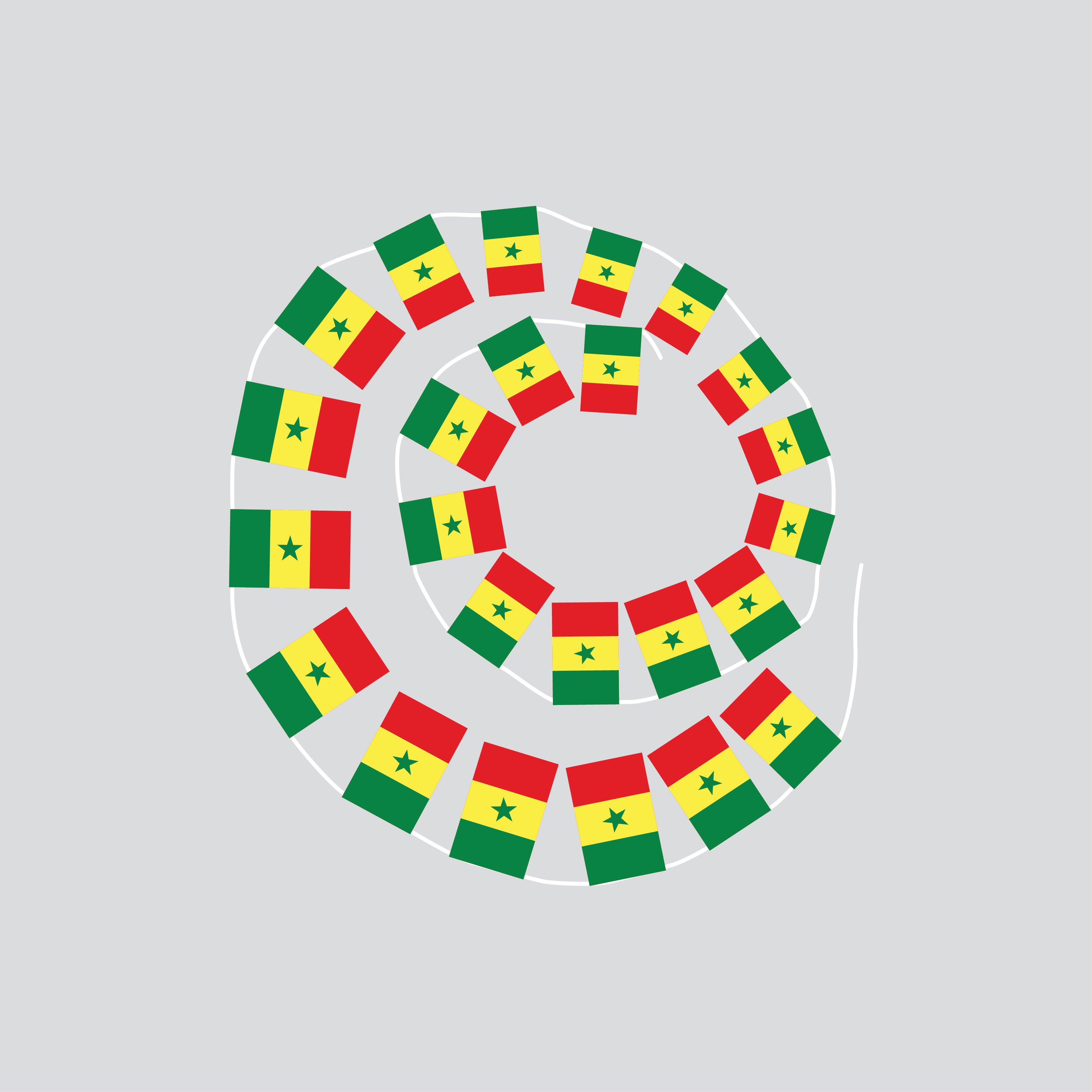 Senegal Hand-Tied String Flags & Bunting
