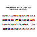 Set of 48 Countries 4x6" Stick Flags 2026 International Soccer