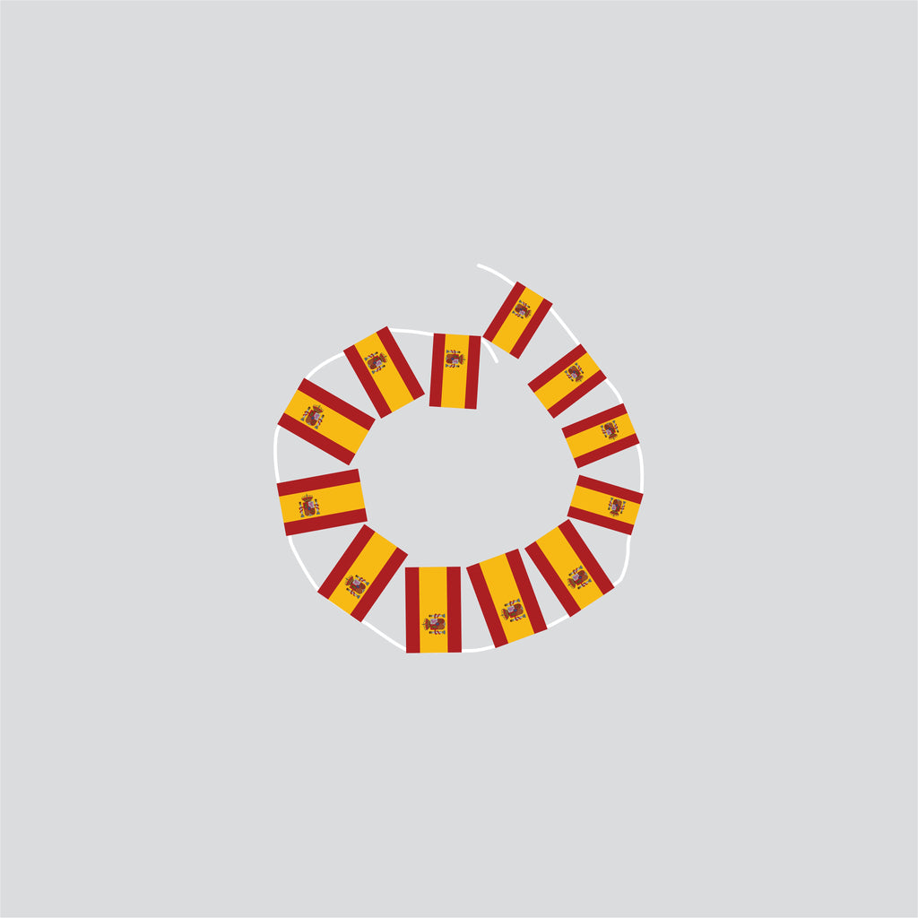 Spain Hand-Tied String Flags & Bunting