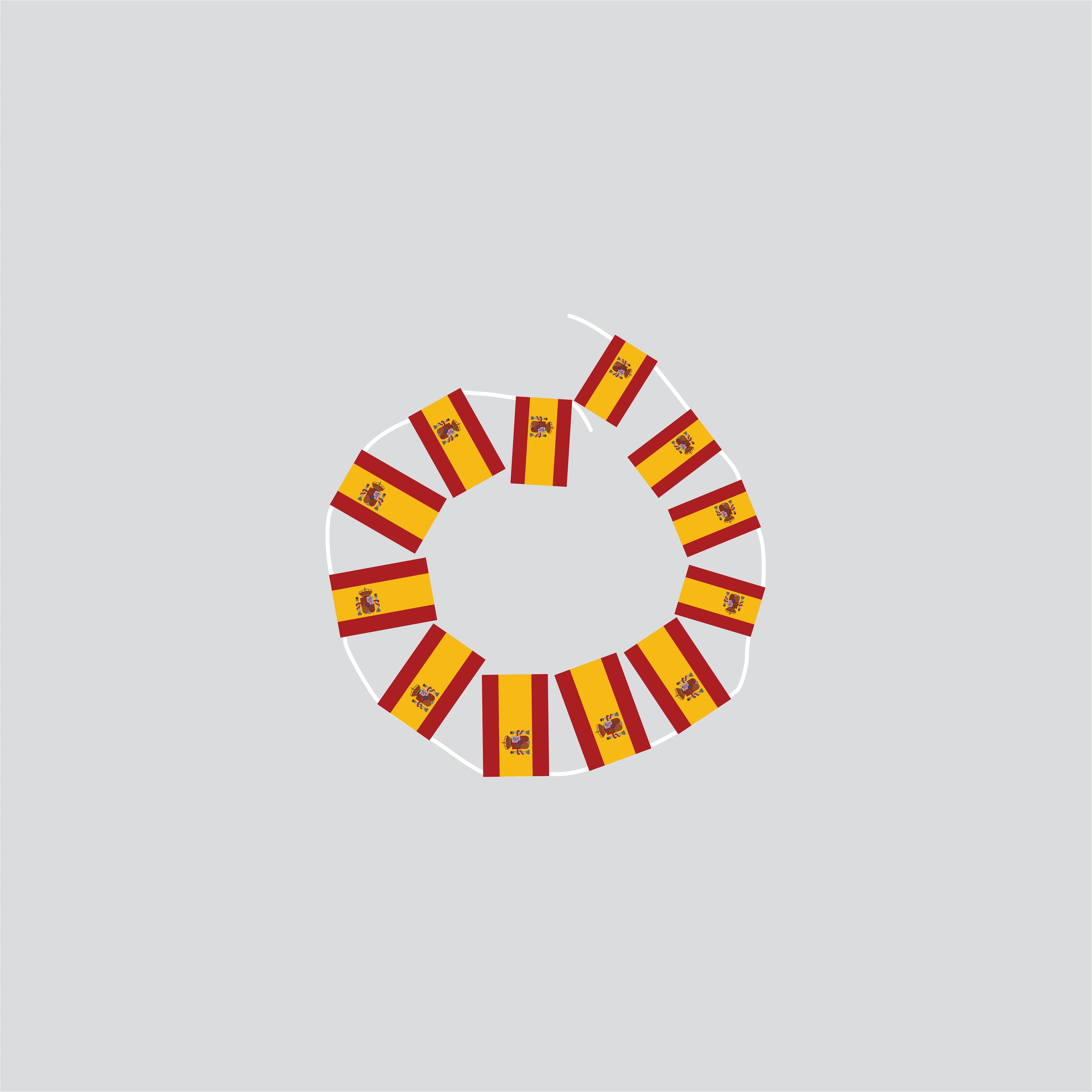 Spain Hand-Tied String Flags & Bunting