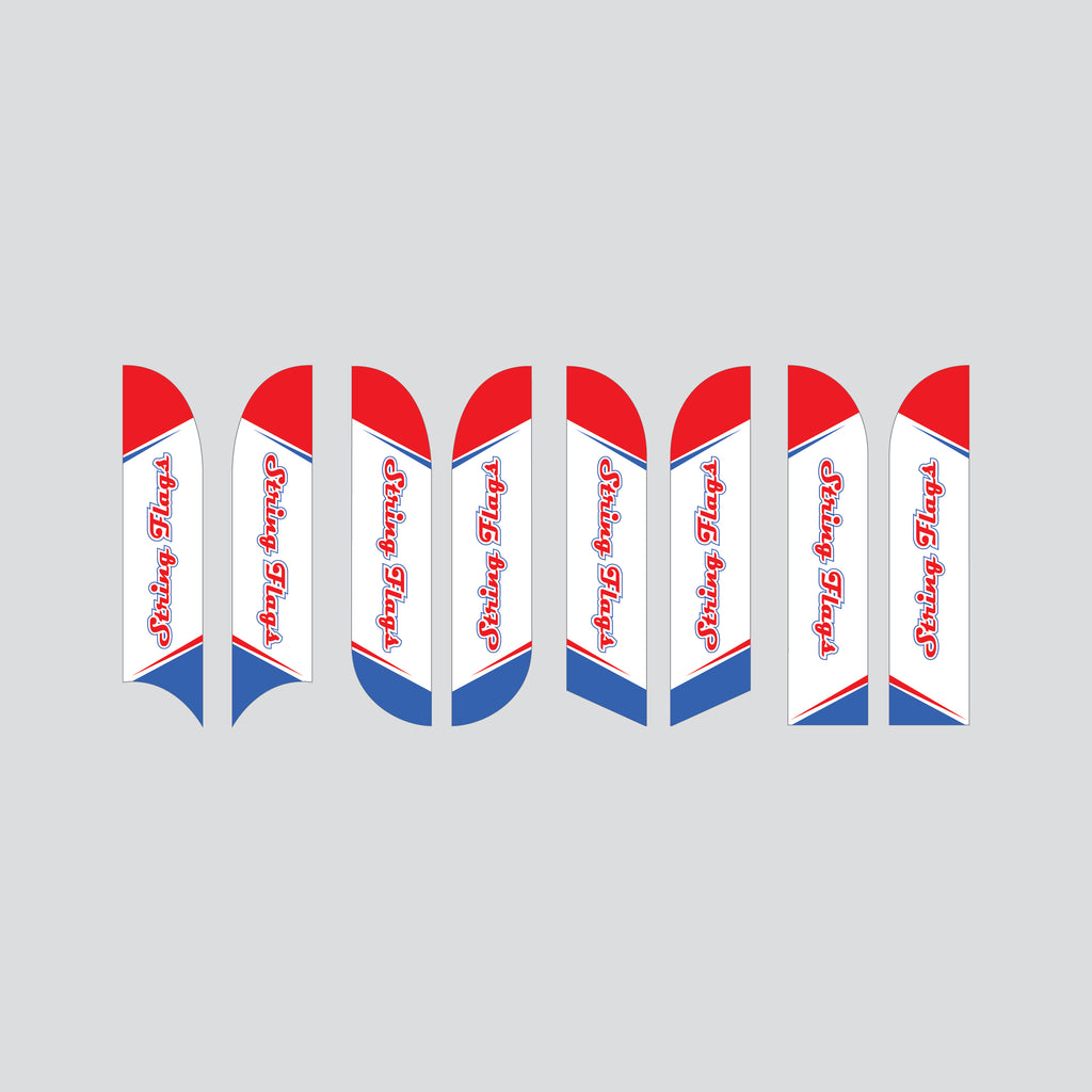shapes of the feather flag double sided designs