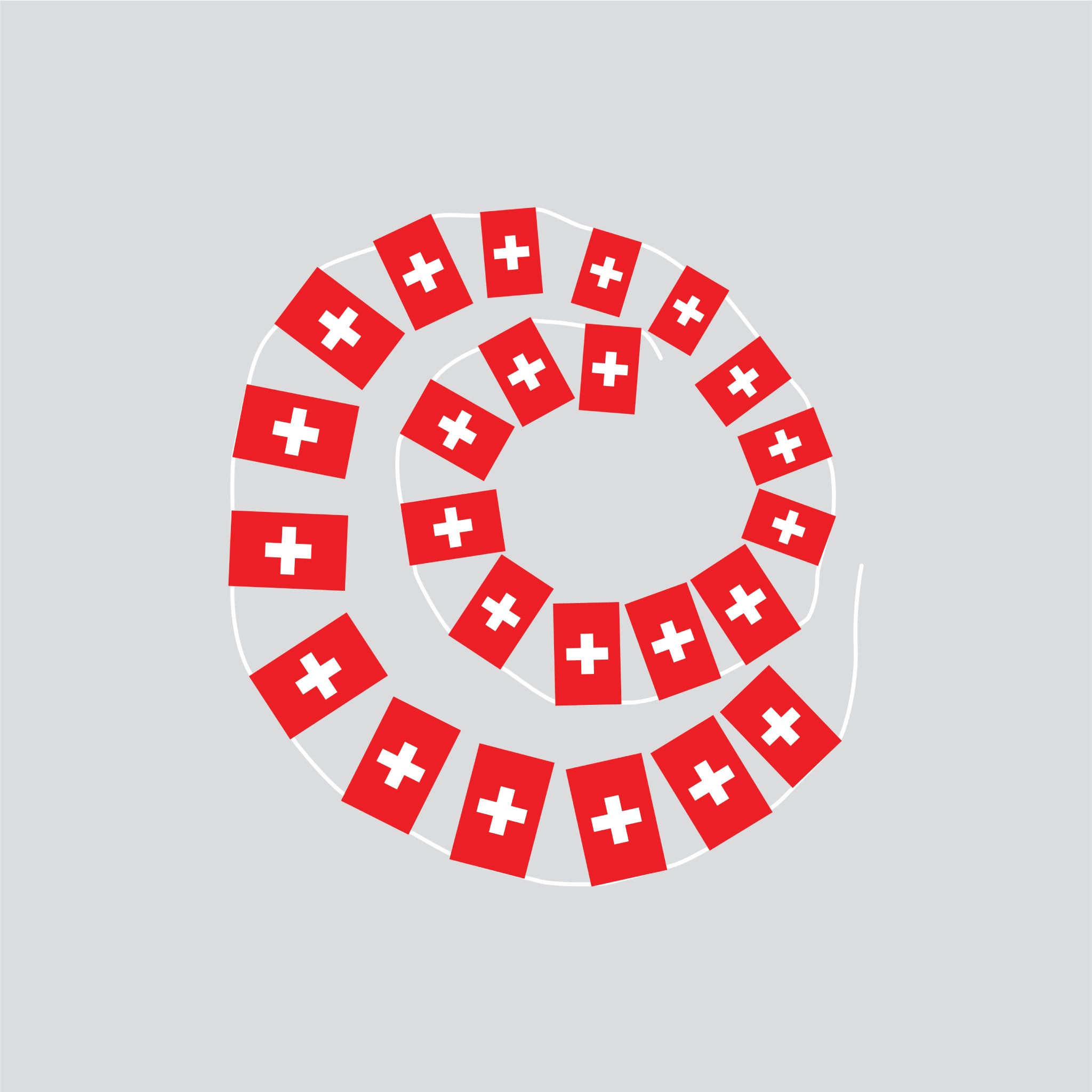 Switzerland Hand-Tied String Flags & Bunting
