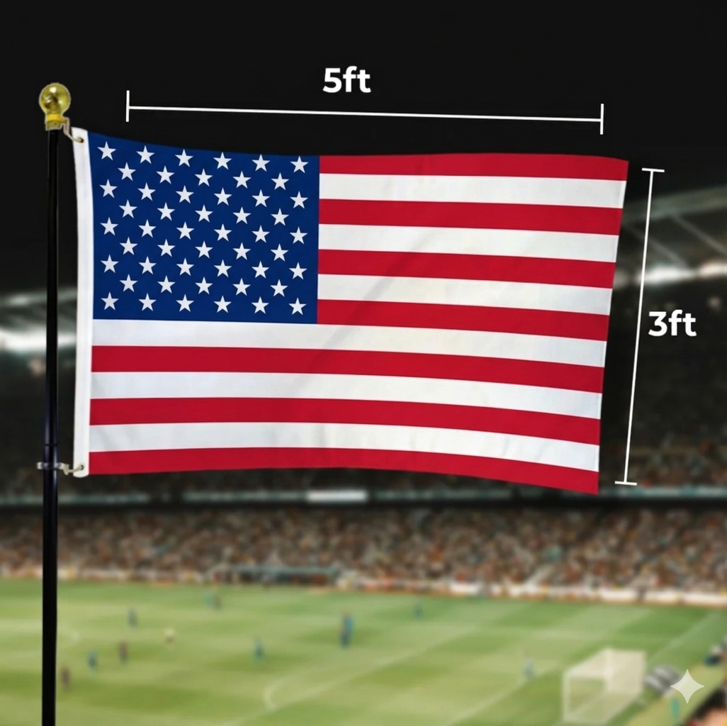 Set of 48 Countries 3x5 Foot Flags 2026 International Soccer